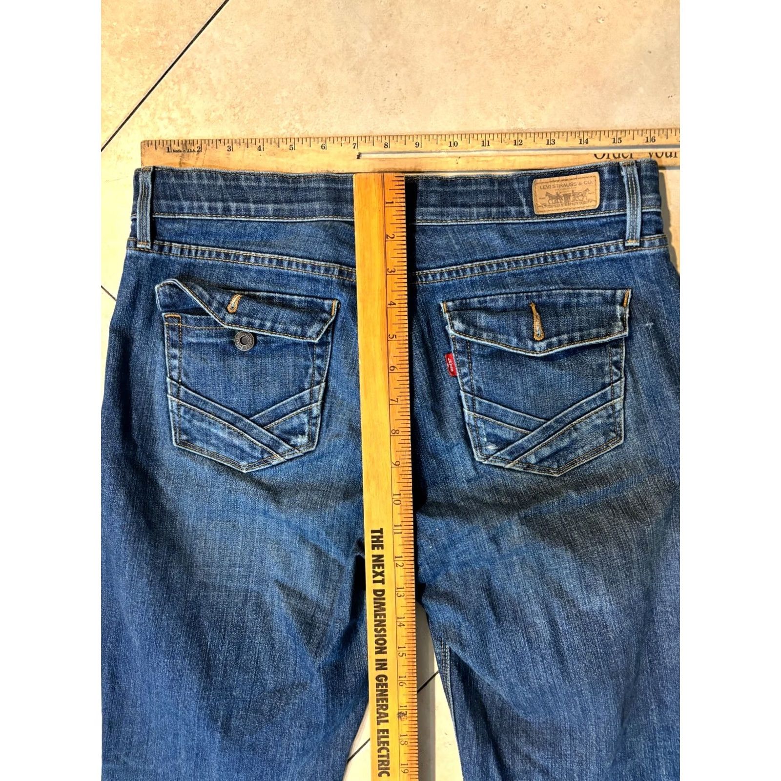Levi's Levi’s 525 Jeans Straight Regular 525 Series Denim Blue 32x29 Size 10 Women Waist Stretch Pockets Vintage: No Size 32" / US 10 / IT 46 - 6 Thumbnail