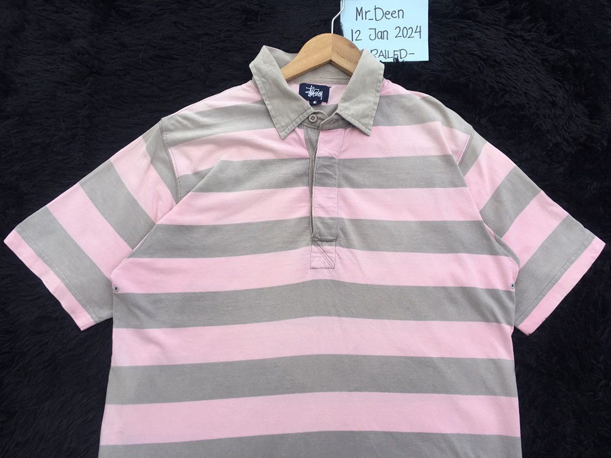 Stussy Rare Vintage Stussy Pink Stripes Collar Shirt Size US M / EU 48-50 / 2 - 6 Thumbnail