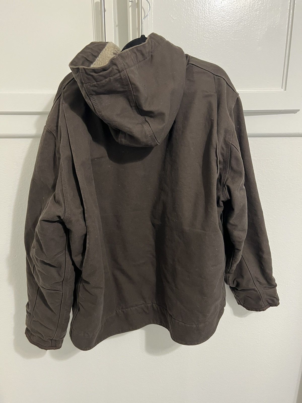 Carhartt Carhartt Washed Duck Sherpa Lined Hooded Work Jacket Size US XXL / EU 58 / 5 - 2 Thumbnail