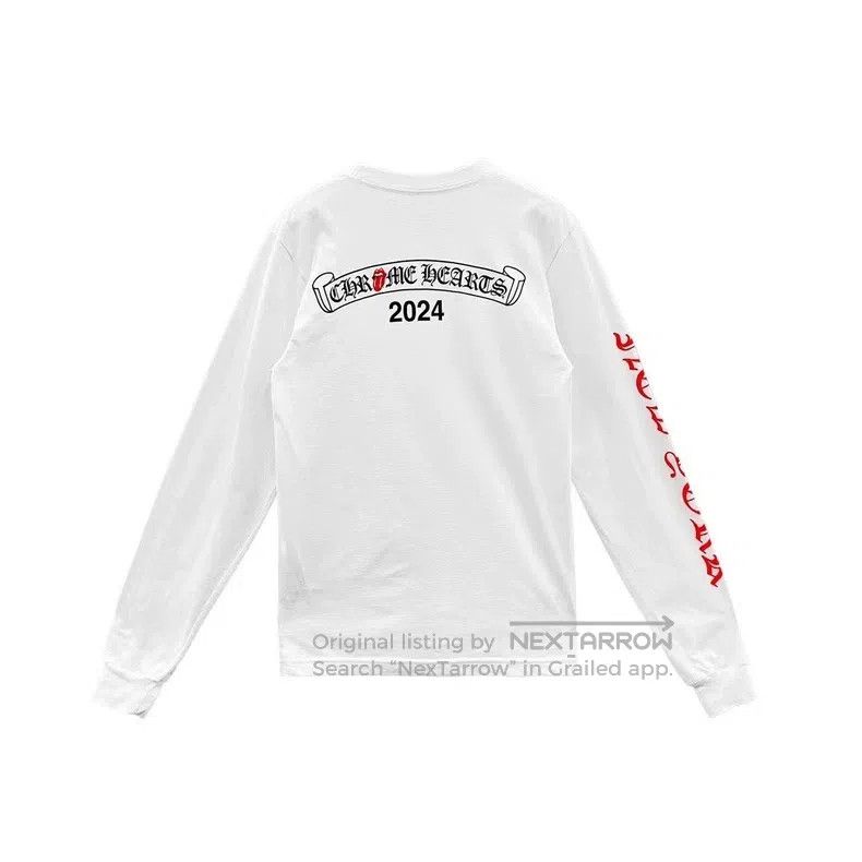 Chrome Hearts CHROME HEARTS Size S White and red rolling stones with long Size US S / EU 44-46 / 1 - 2 Thumbnail