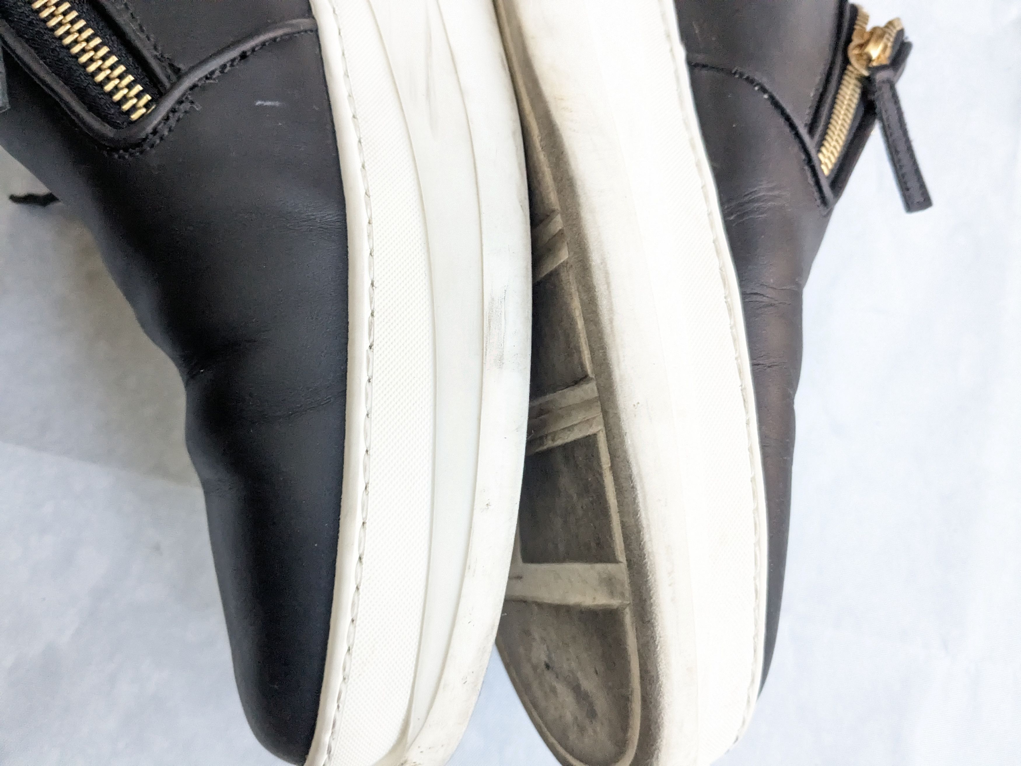 Giuseppe Zanotti Giuseppe Zanotti Sneakers Black White Gold Zip 12 45 Size US 12 / EU 45 - 8 Thumbnail