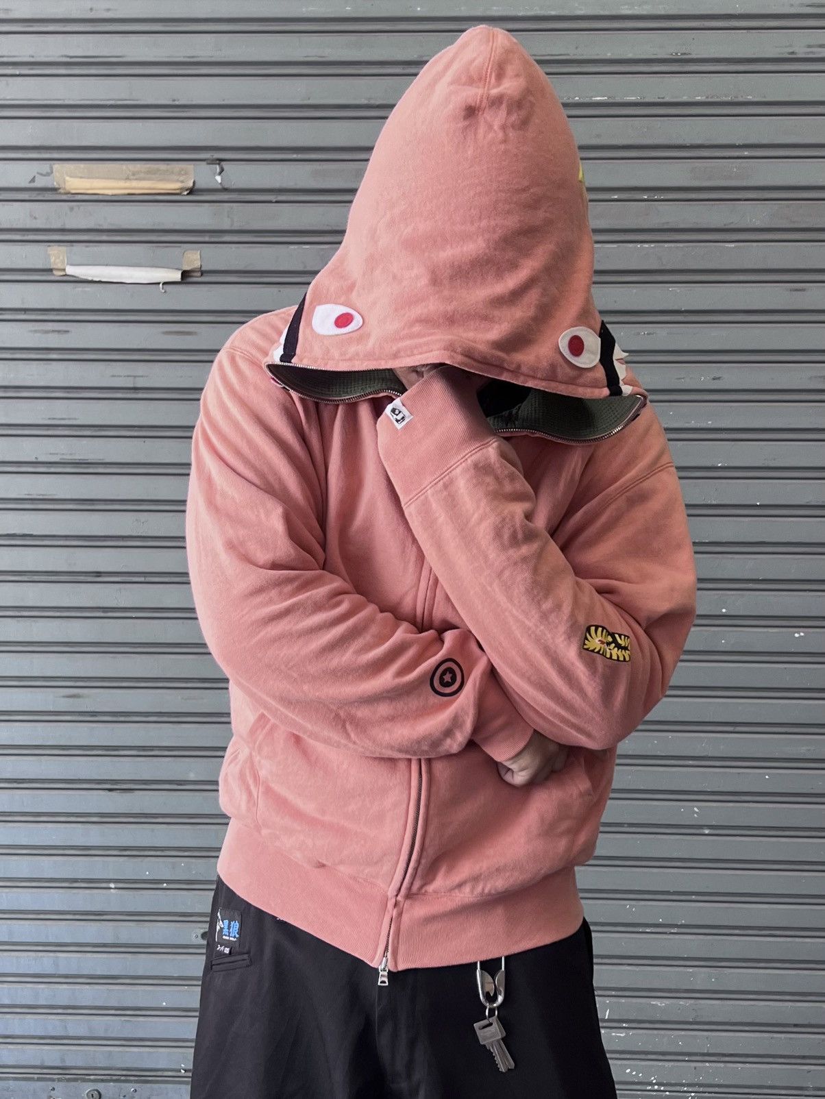 Bape BAPE OG 2ND 2006 NFS "Salmon" PONR Shark Hoodie Size US S / EU 44-46 / 1 - 16 Thumbnail