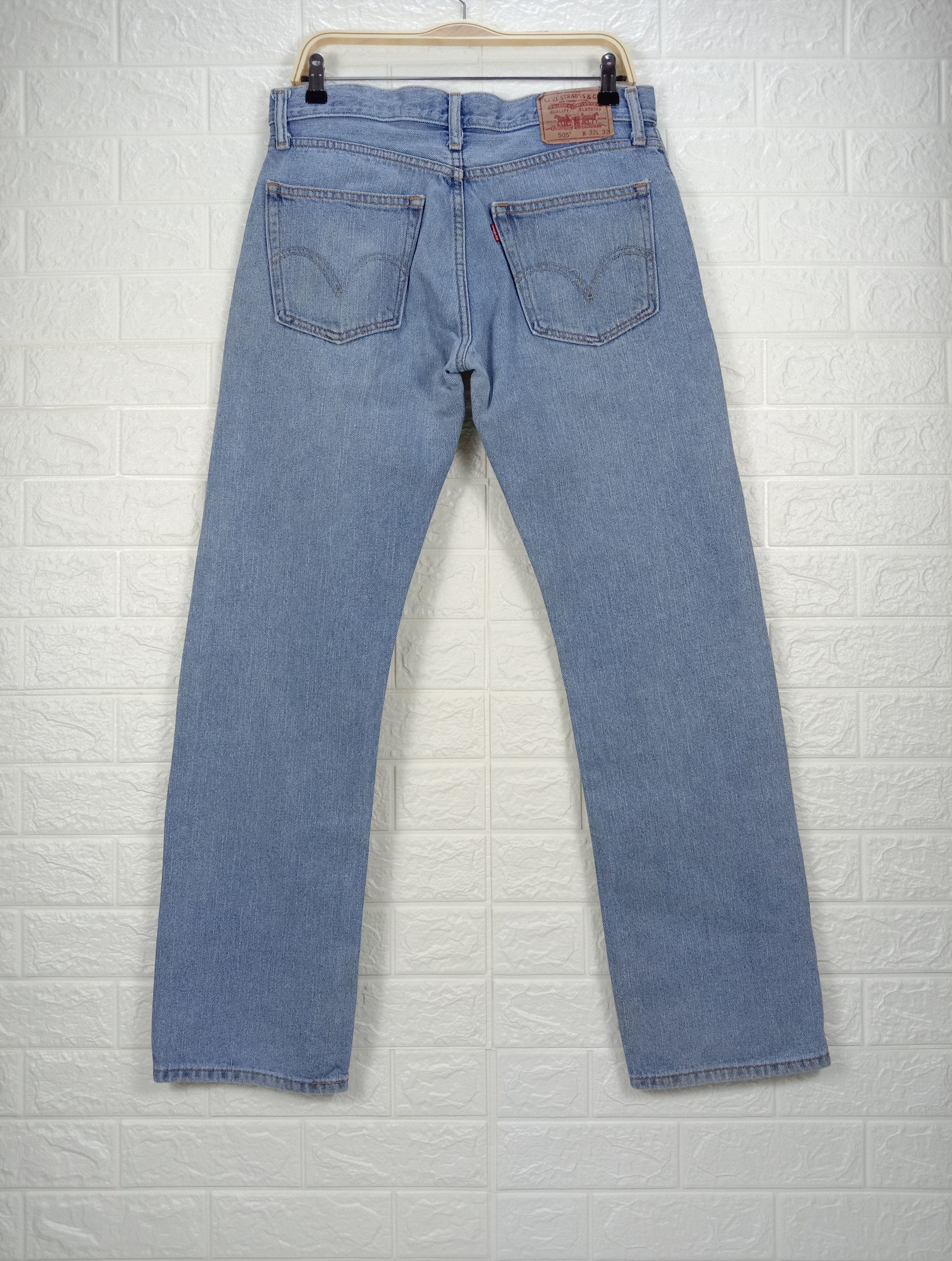 Levi's Vintage Levi's 505 Light Wash Jeans Straight Fit Denim Size US 32 / EU 48 - 5 Thumbnail