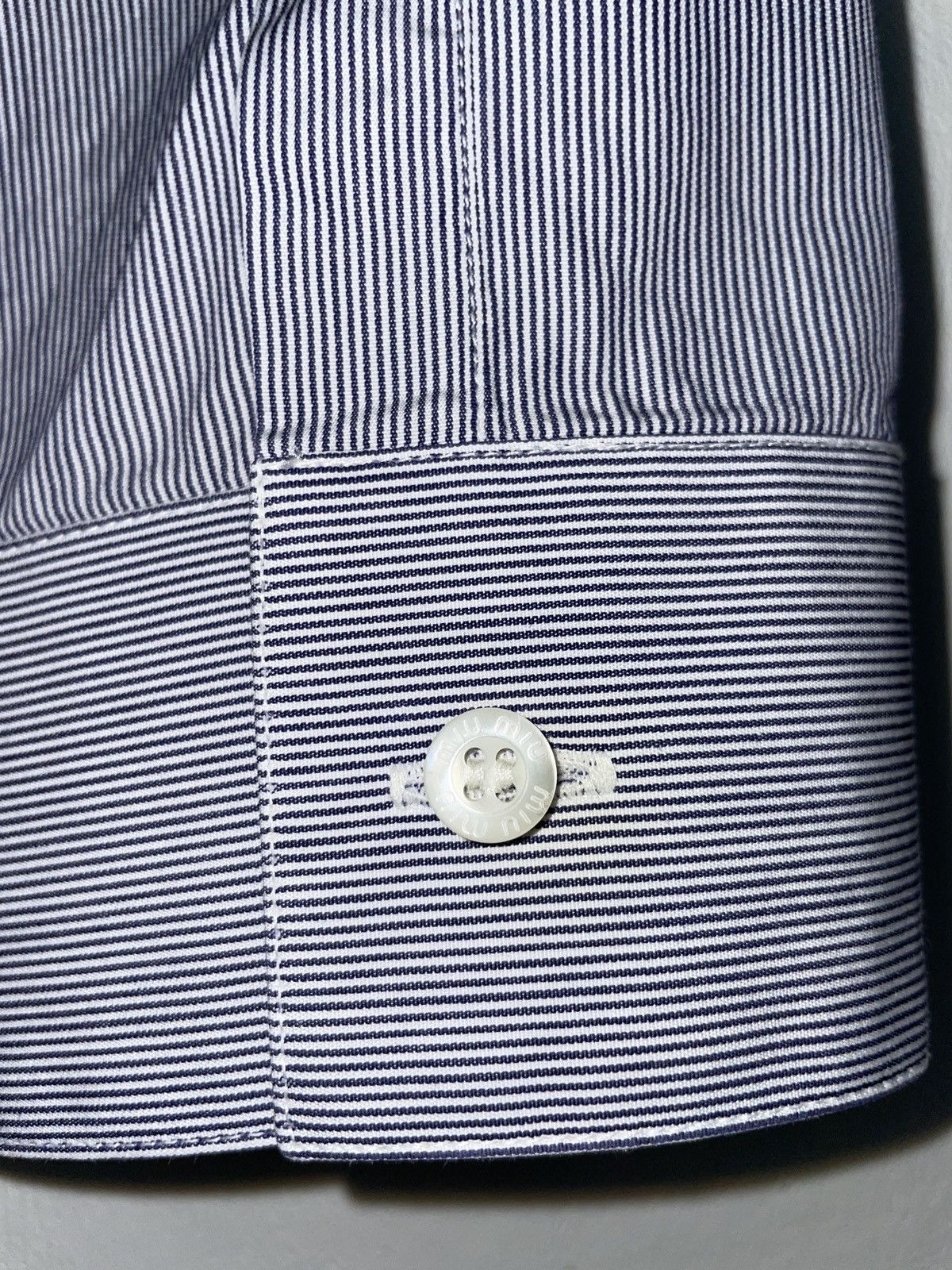 Miu Miu Miu Miu Archive Striped Shirt Size US L / EU 52-54 / 3 - 8 Thumbnail