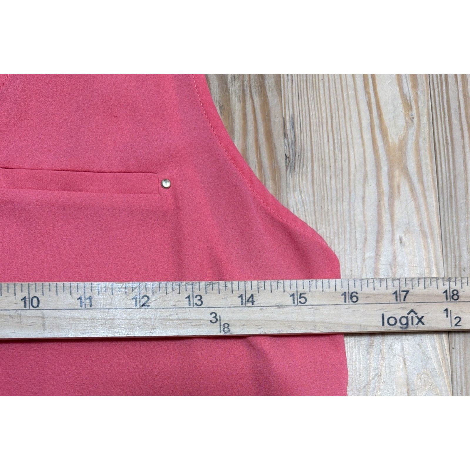 Express Express Women’s Blouse Top Shirt Pink Front Zip Size M Size M / US 6-8 / IT 42-44 - 5 Thumbnail