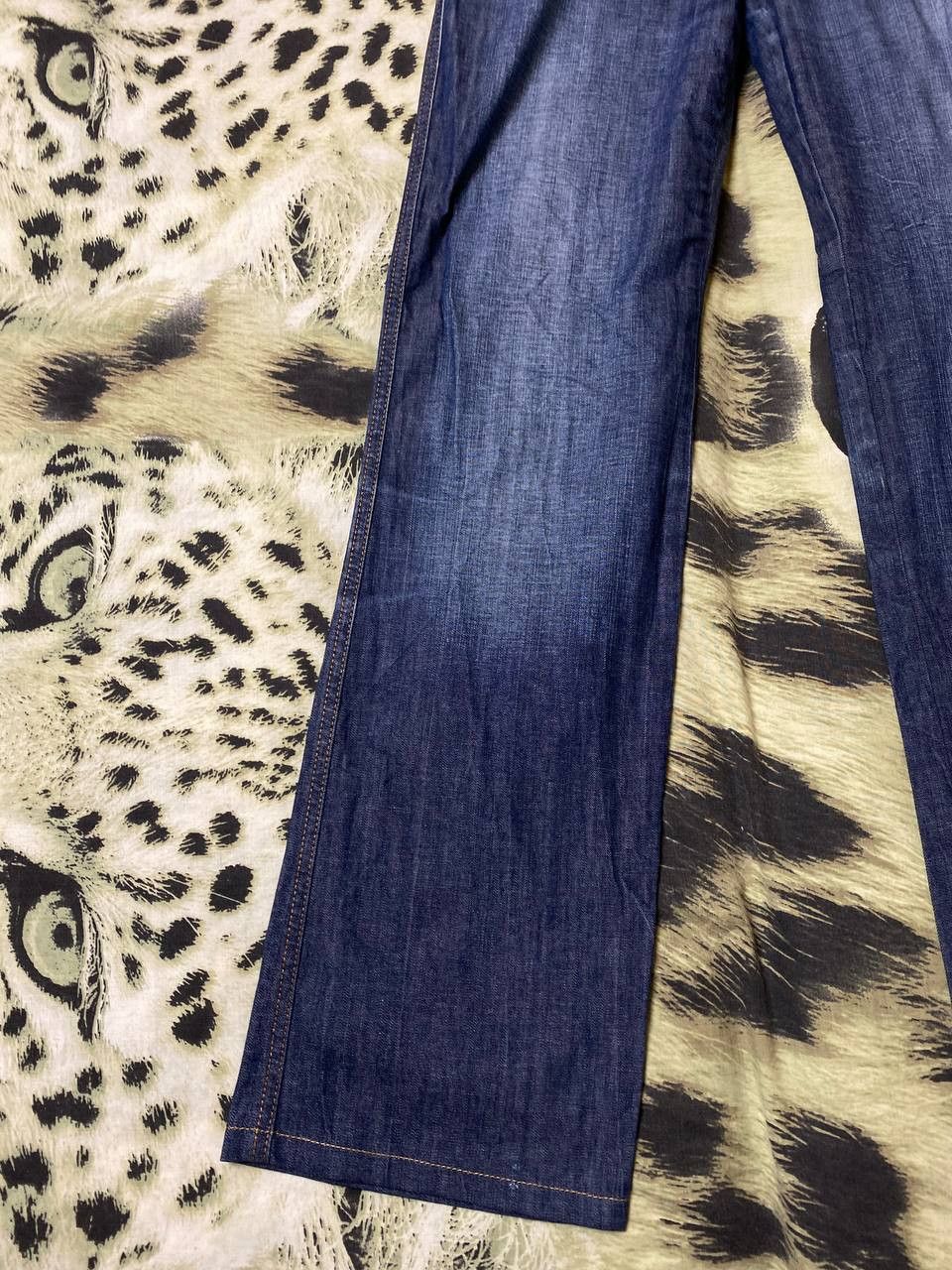 Moschino × Vintage Y2K MOSCHINO Jeans Flared Low Rise Sexy Jeans Glamour 00s Size 27" / US 4 / IT 40 - 5 Thumbnail