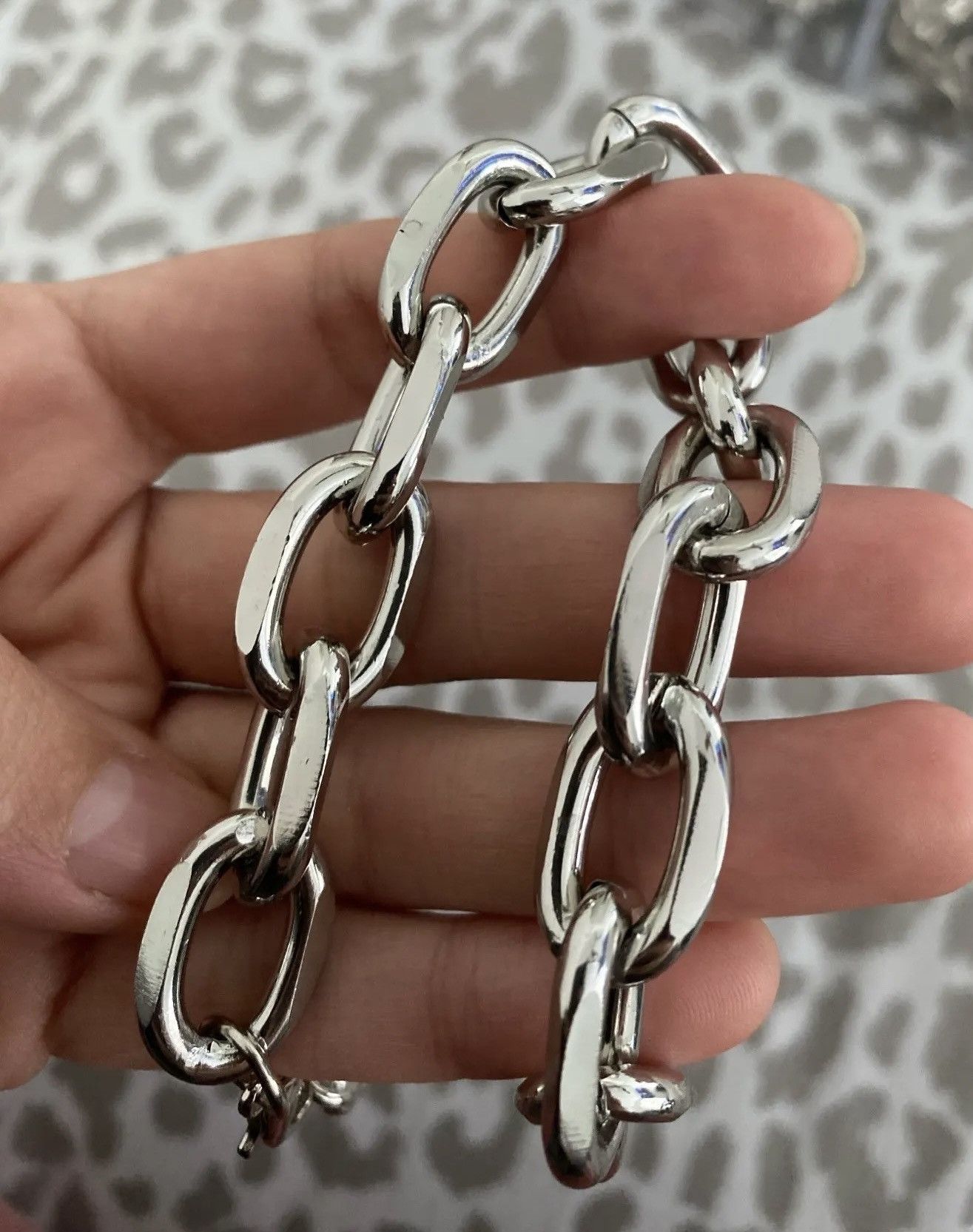 Jewelry Punk Big Thick Metal Chain Choker Necklace Size ONE SIZE - 7 Thumbnail