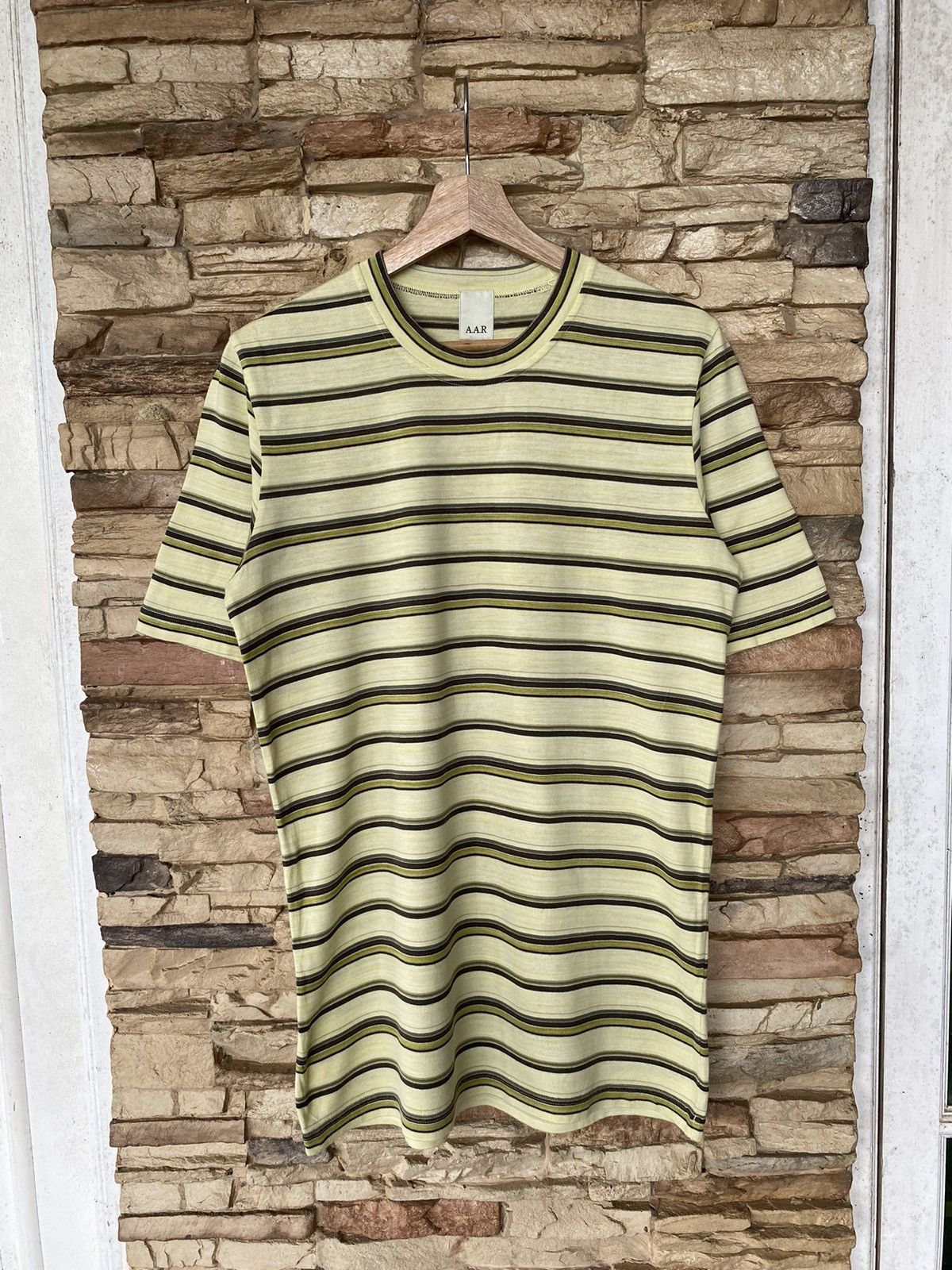Yohji Yamamoto Rare Vintage A.A.R By Yohji Yamamoto Stripe Tees designer Size US M / EU 48-50 / 2 - 1 Thumbnail