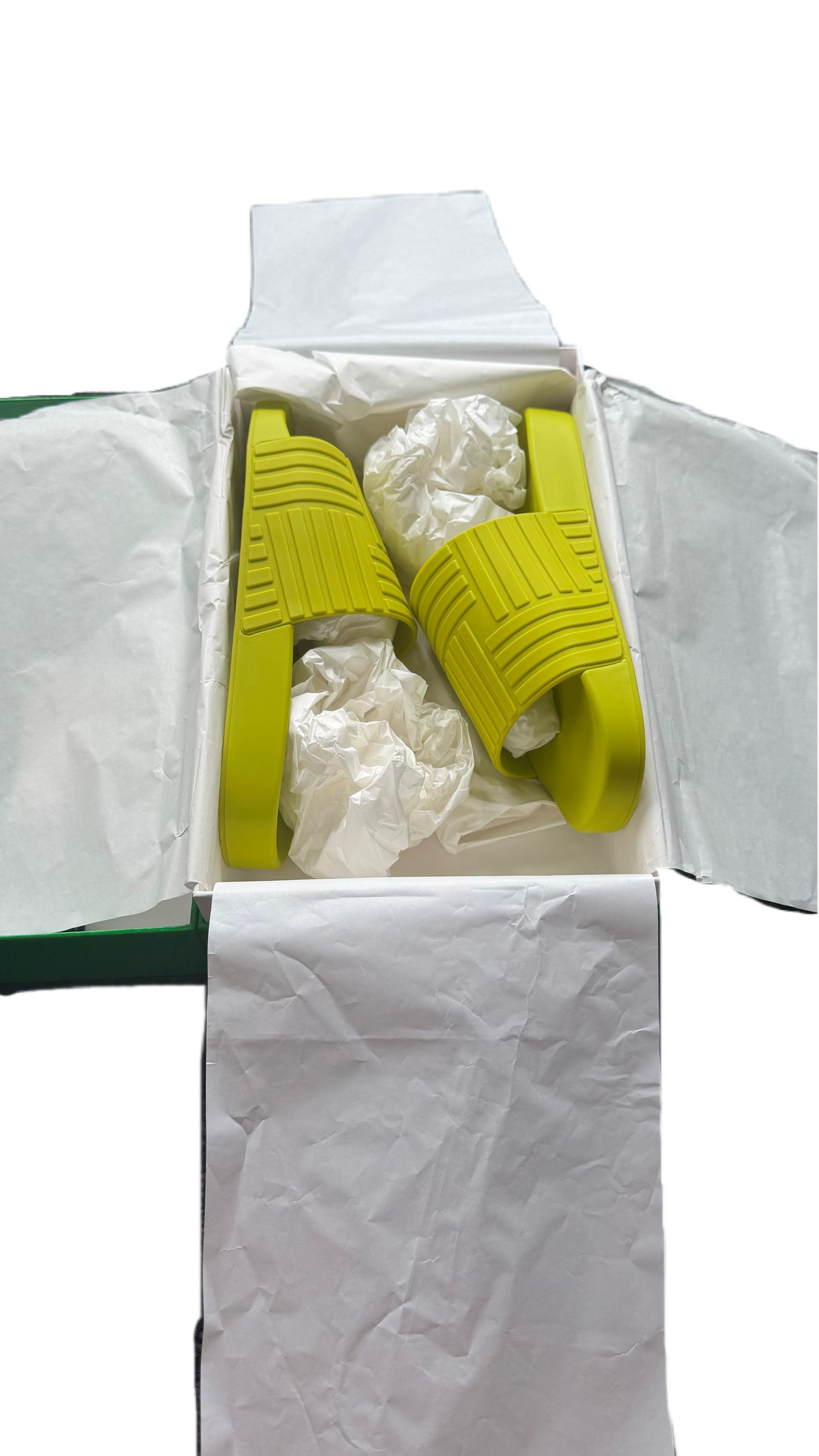 Bottega Veneta Bottega Checked Pool Side Sandals In Lemon Yellow Rubber Size US 10 / EU 43 - 5 Thumbnail