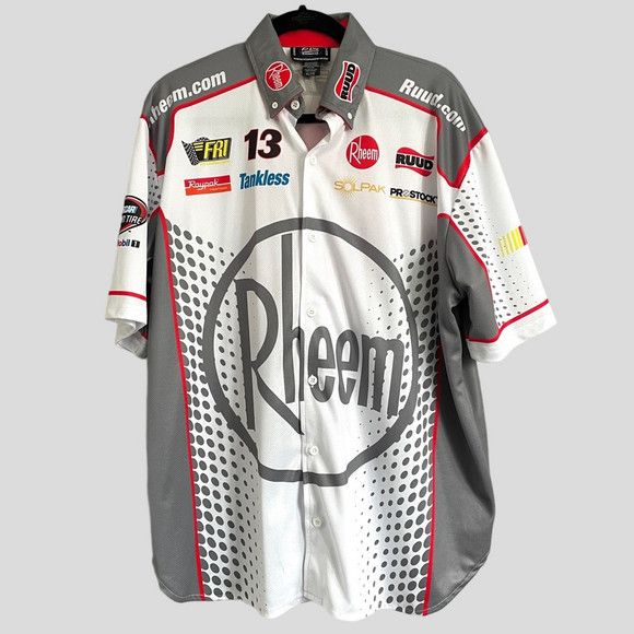 Vintage Vintage NASCAR Rheem Pit Crew Short Sleeve Shirt - XL 🇨🇦 Size US XL / EU 56 / 4 - 2 Thumbnail