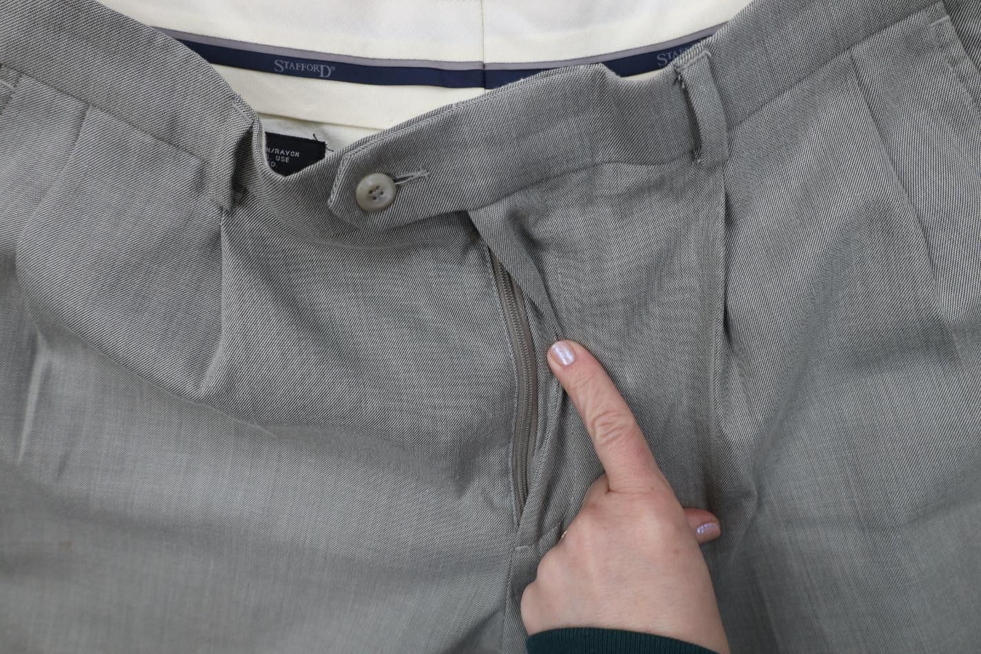 Vintage Vintage 90s Streetwear Gabardine Knit Wide Leg Chino Pants Size US 32 / EU 48 - 7 Thumbnail