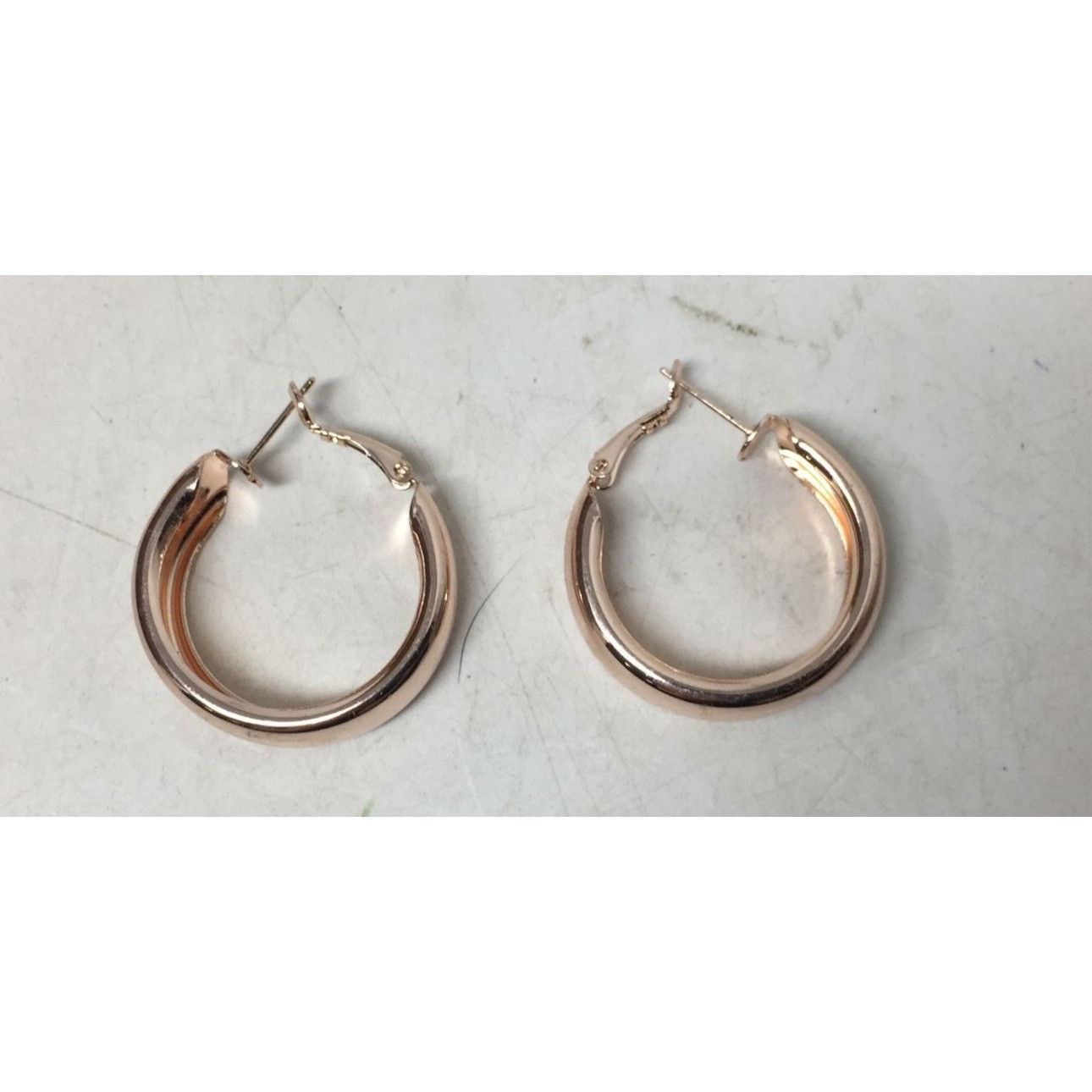 Other Women's Rose Gold Thick Hoop Earrings Size ONE SIZE - 3 Thumbnail