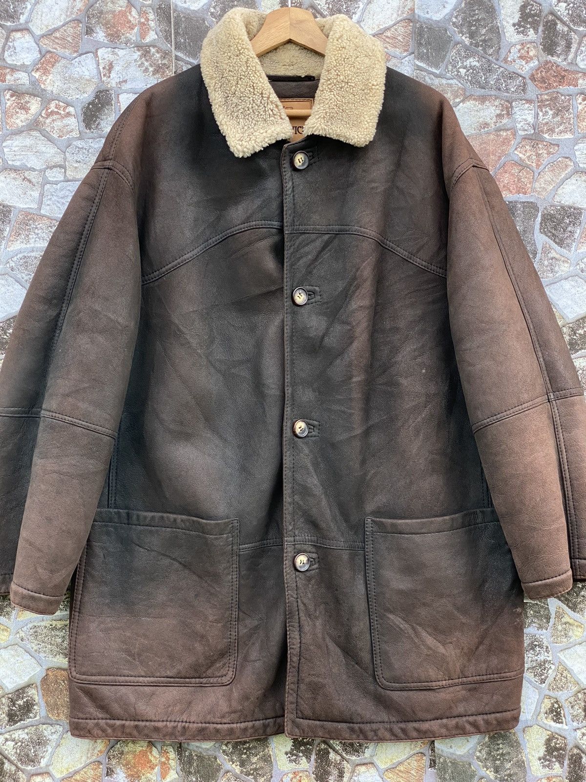 If Six Was Nine × Le Grande Bleu (L.G.B.) Antonovich Genuine Sheep Leather Coat Jacket Men Size US XL / EU 56 / 4 - 6 Thumbnail