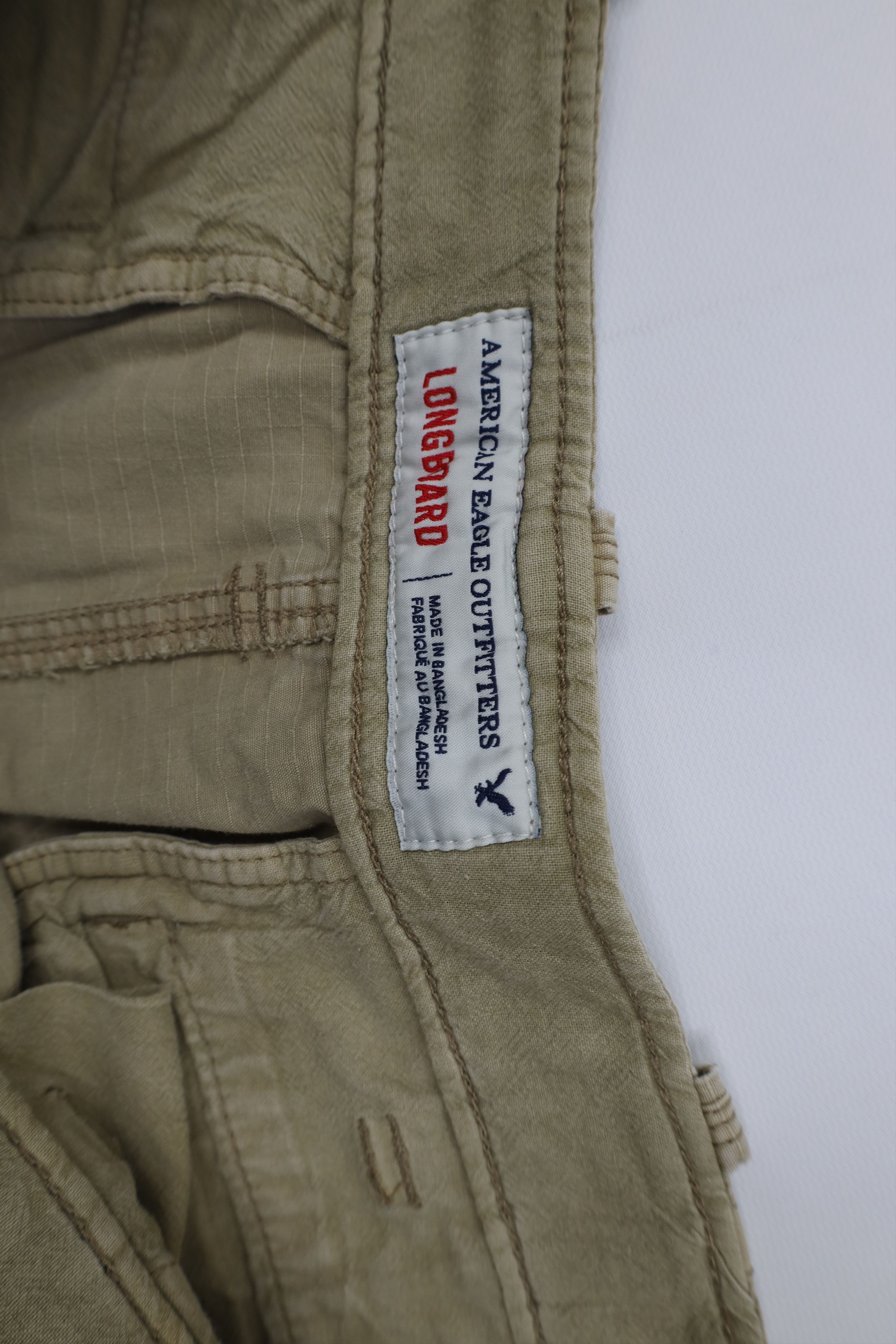 American Eagle Outfitters Vintage Y2K American Eagle Ripstop Cargo Shorts Beige Brown Size US 38 / EU 54 - 7 Thumbnail