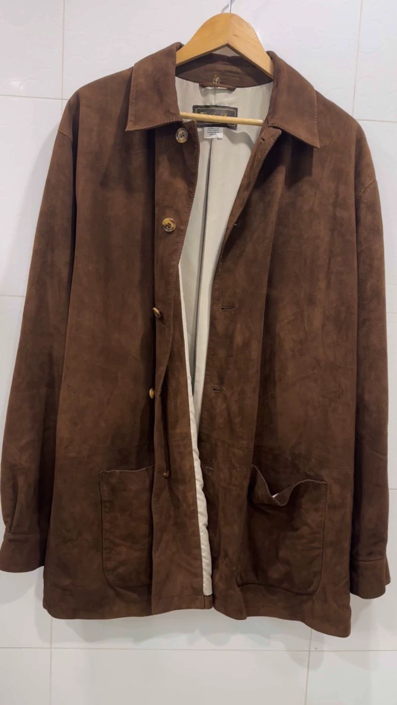 Loro Piana LORO PIANA Leather jacket, reverse flocking sheepskin, med Size US XL / EU 56 / 4 - 1 Thumbnail