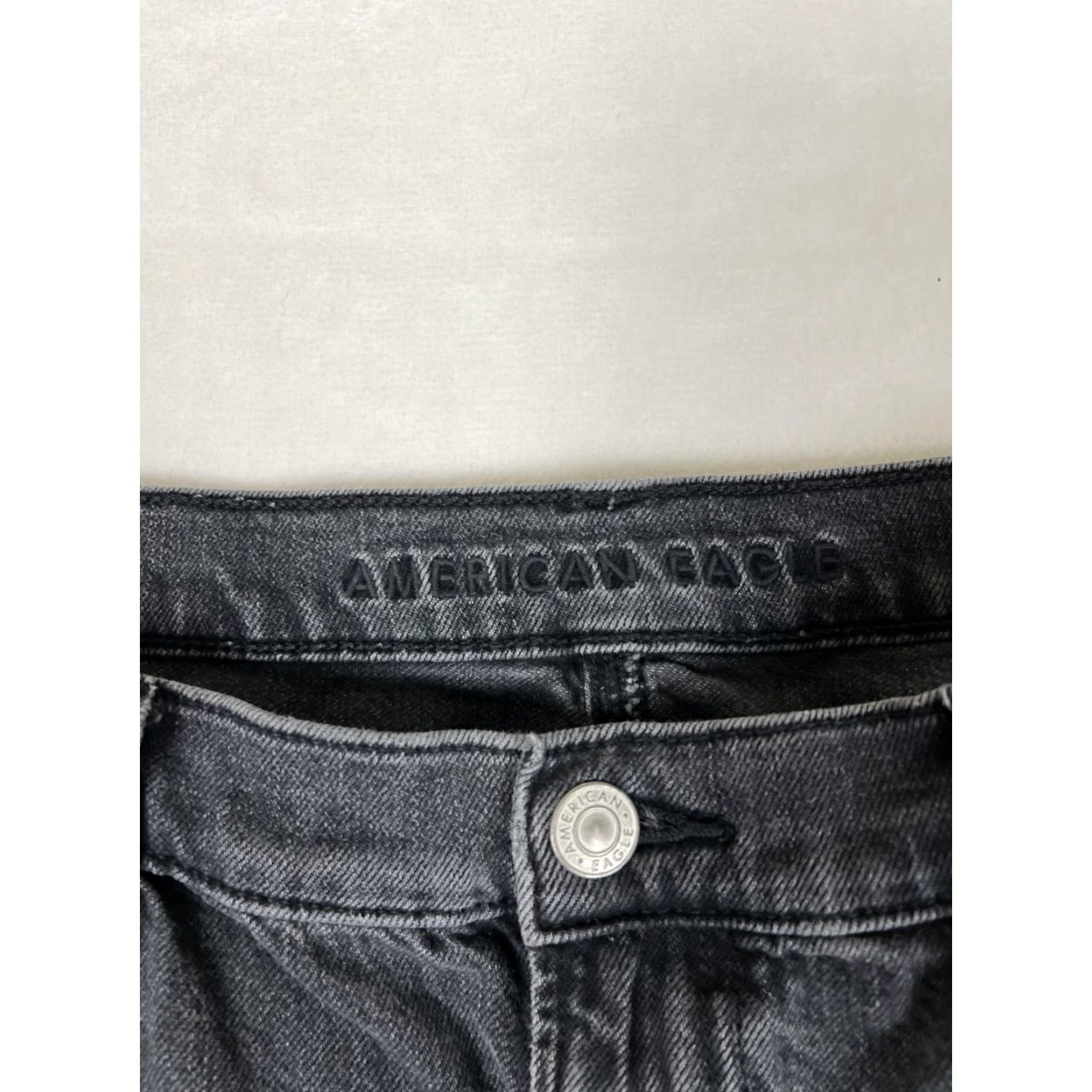 American Eagle Outfitters VINTAGE American Eagle Outfitters Jeans Women 16 Long Charcoal Wash 90s Bootcut Distressed Denim Size 38" / US 16 / IT 52 - 4 Thumbnail