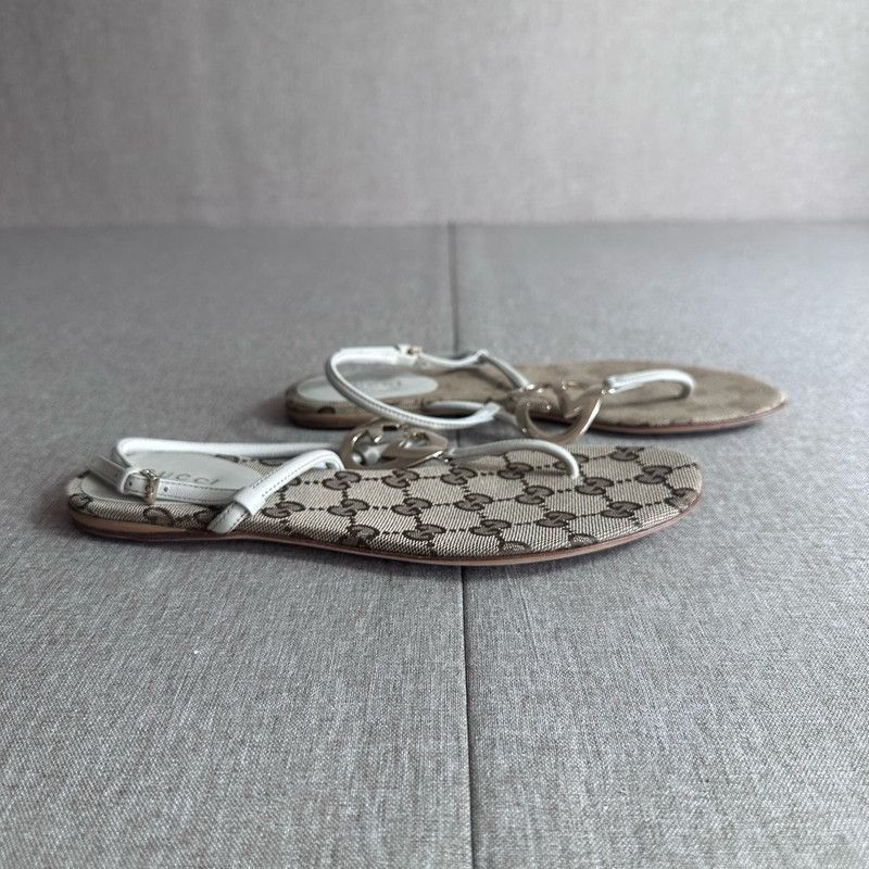 Gucci Gucci Women's Flat Sandals in Dark Wood Color -2508 Size US 5 / IT 35 - 3 Thumbnail