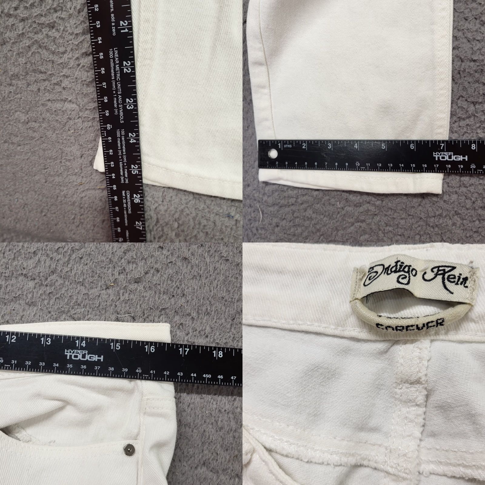Forever 21 Indigo Rein Forever Jeans Women's 9 White Distressed Stretch Straight Skinny Jeans Size 30" / US 8 / IT 44 - 8 Thumbnail