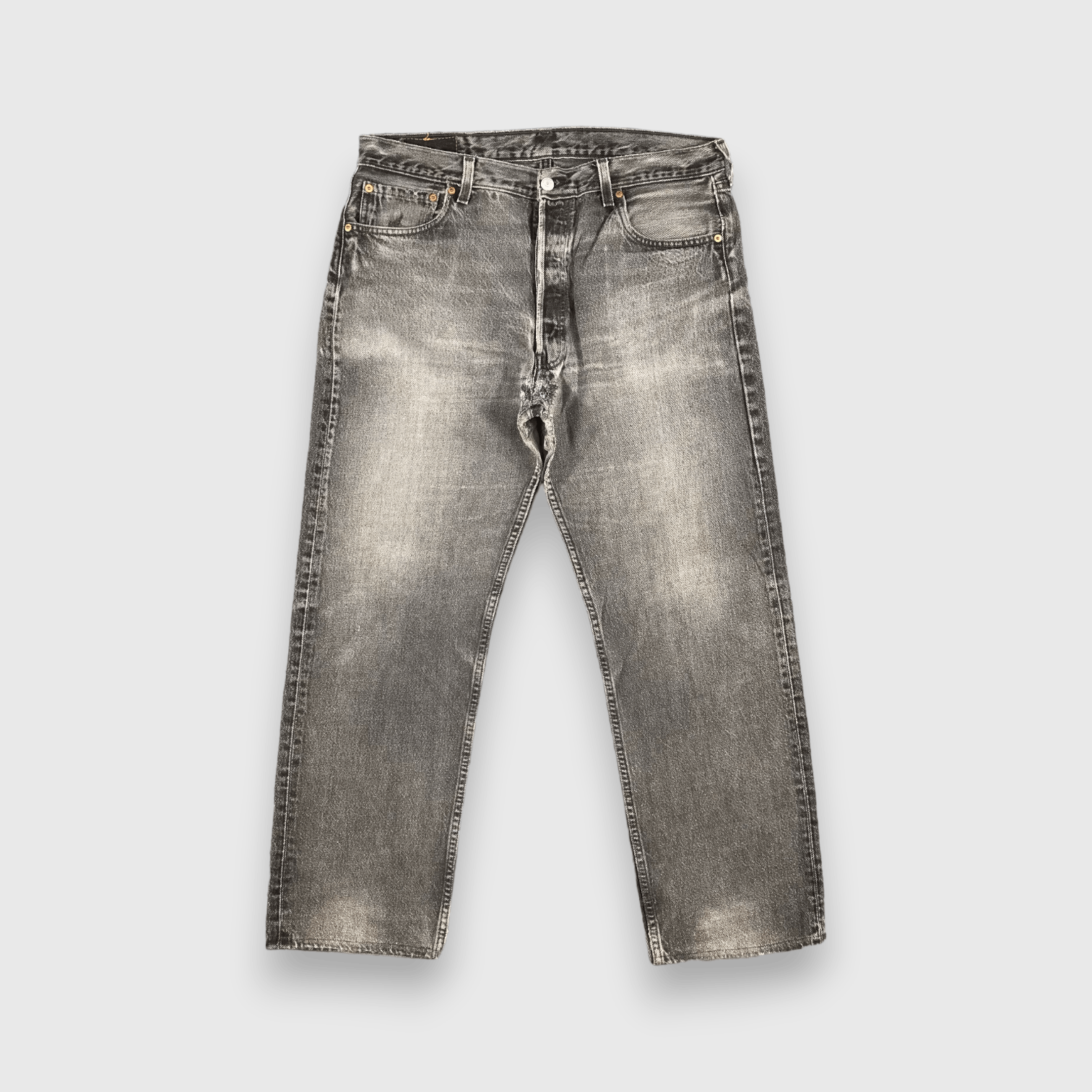 Levi's 90s Vintage Ripped Levis 501 Earth Tone Jeans-J1568 Size US 37 - 1 Thumbnail