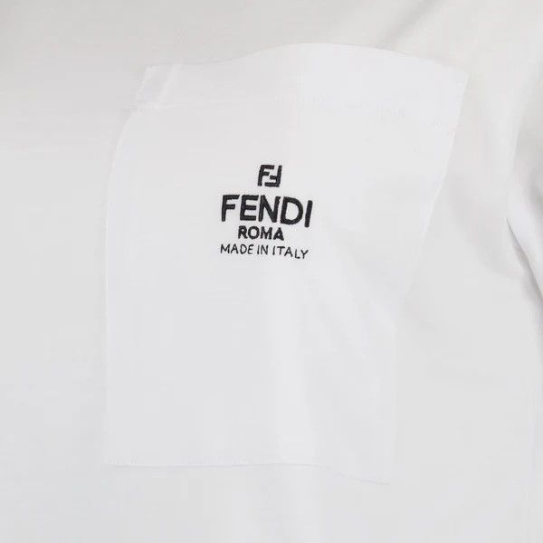 Fendi o1w1db10325 FS9619 T-Shirt in White Size M / US 6-8 / IT 42-44 - 3 Thumbnail