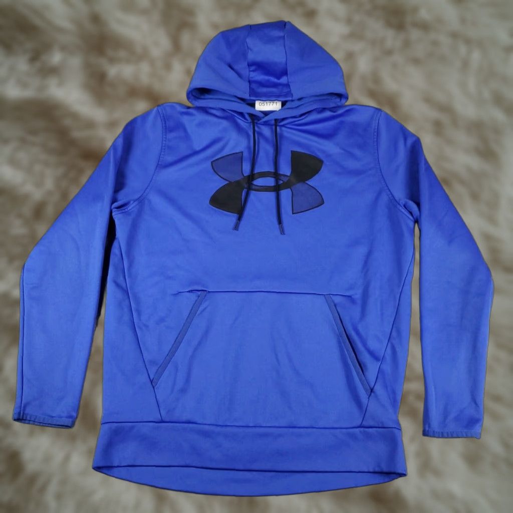 Under Armour Under Armour Hoodie Mens Medium Blue Pullover Sweatshirt Classic Sports Size US M / EU 48-50 / 2 - 1 Thumbnail