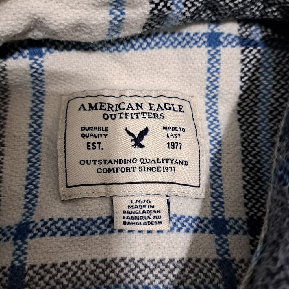 American Eagle Outfitters American Eagle Outfitters Button Front Plaid Shacket Large Size L / US 10 / IT 46 - 4 Thumbnail
