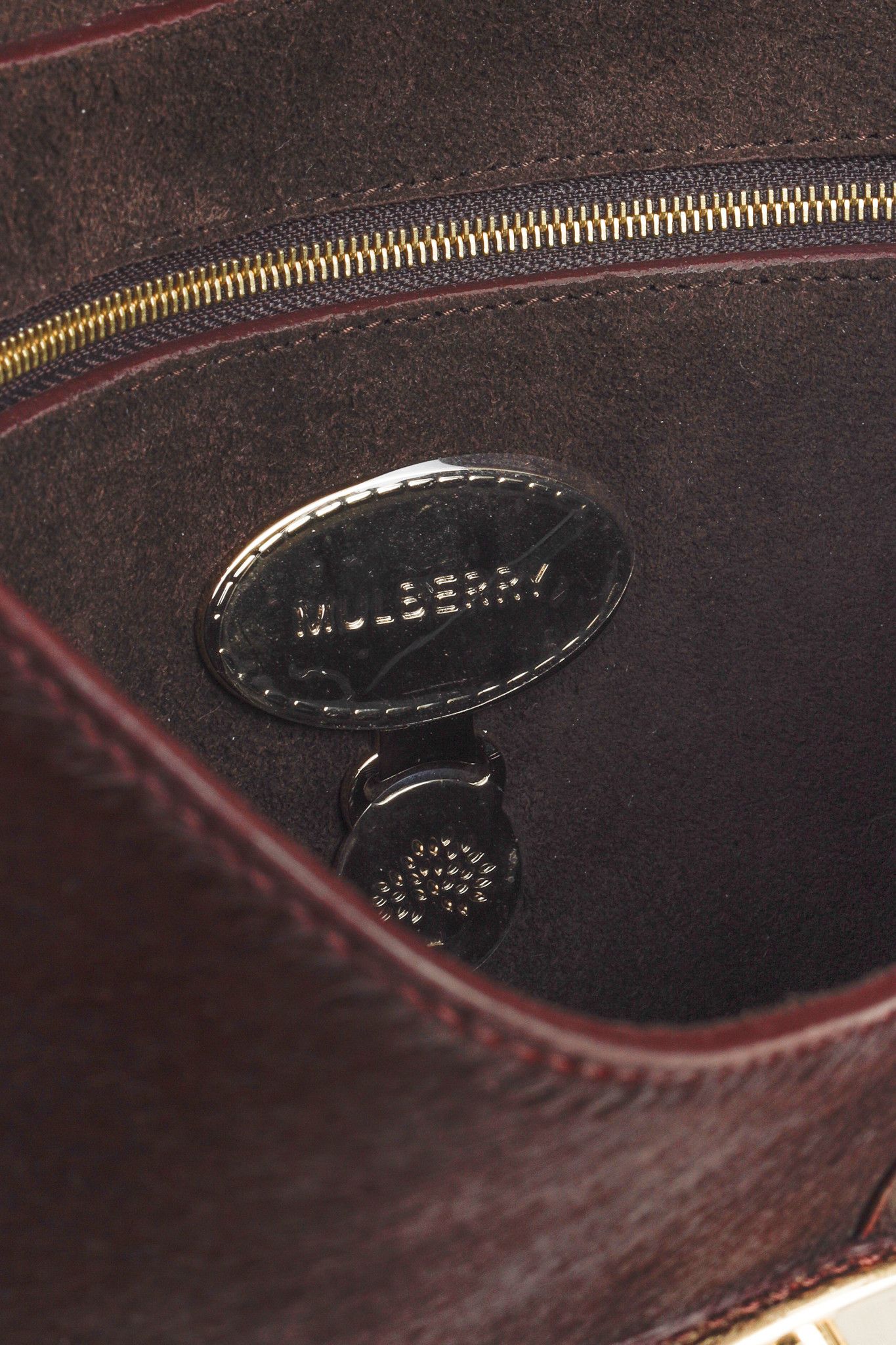 Mulberry Mulberry Willow Burgundy Croc Embossed Pony Hair Clutch Size ONE SIZE - 10 Thumbnail