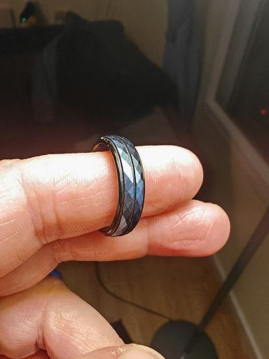 Other Black & Blue Rhombus Ring Size ONE SIZE - 1 Thumbnail