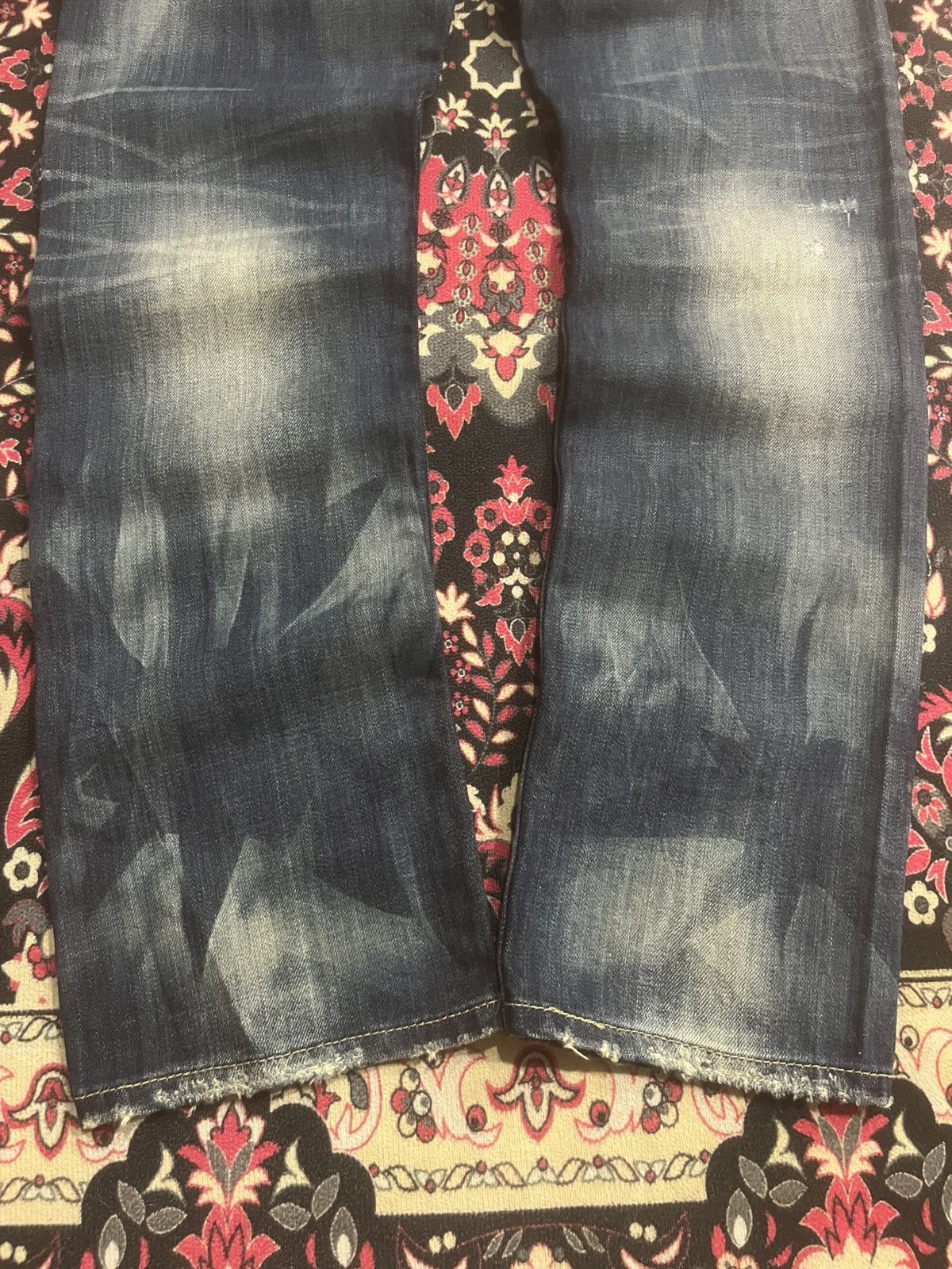 Levi's Vintage Levi’s 505 Blue Washed Distressed Slim Straight Jean Size US 30 / EU 46 - 10 Thumbnail