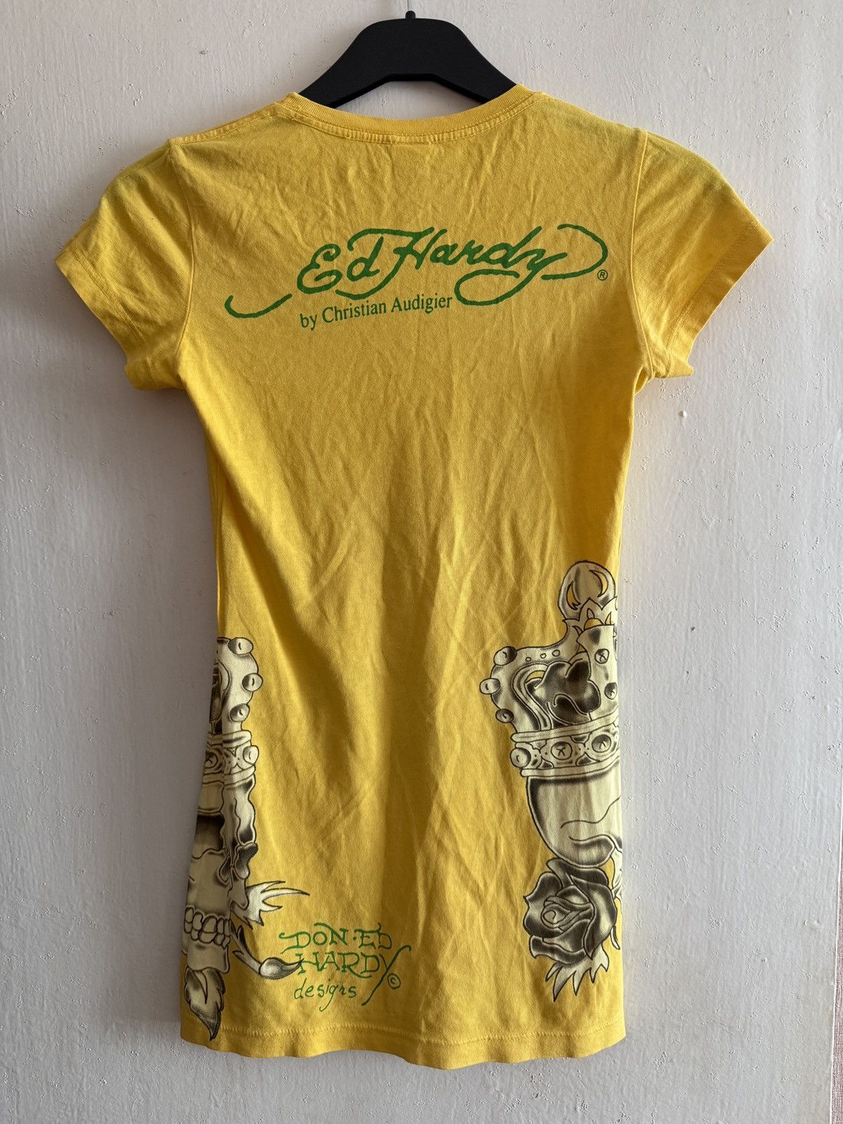 Ed Hardy Vintage Ed Hardy Womens T-Shirt Skull Flame Graphic Top Y2K Size S / US 4 / IT 40 - 11 Thumbnail