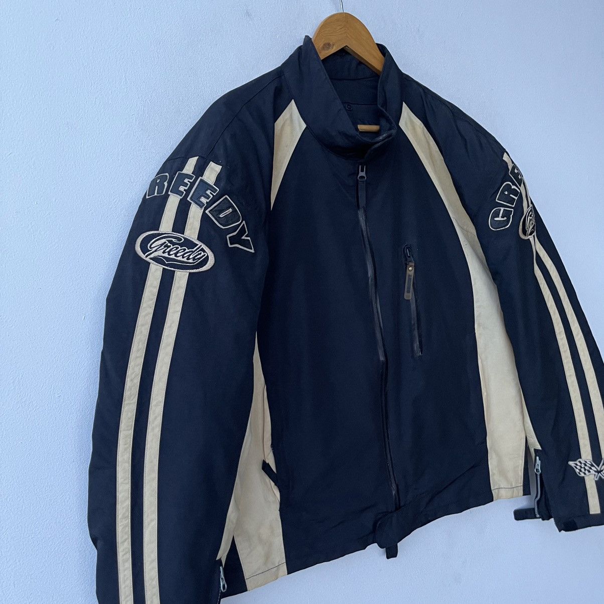 Kadoya Vintage GREEDY Japanese Motorsports Jacket Biker Racing Gear Size US XL / EU 56 / 4 - 6 Thumbnail