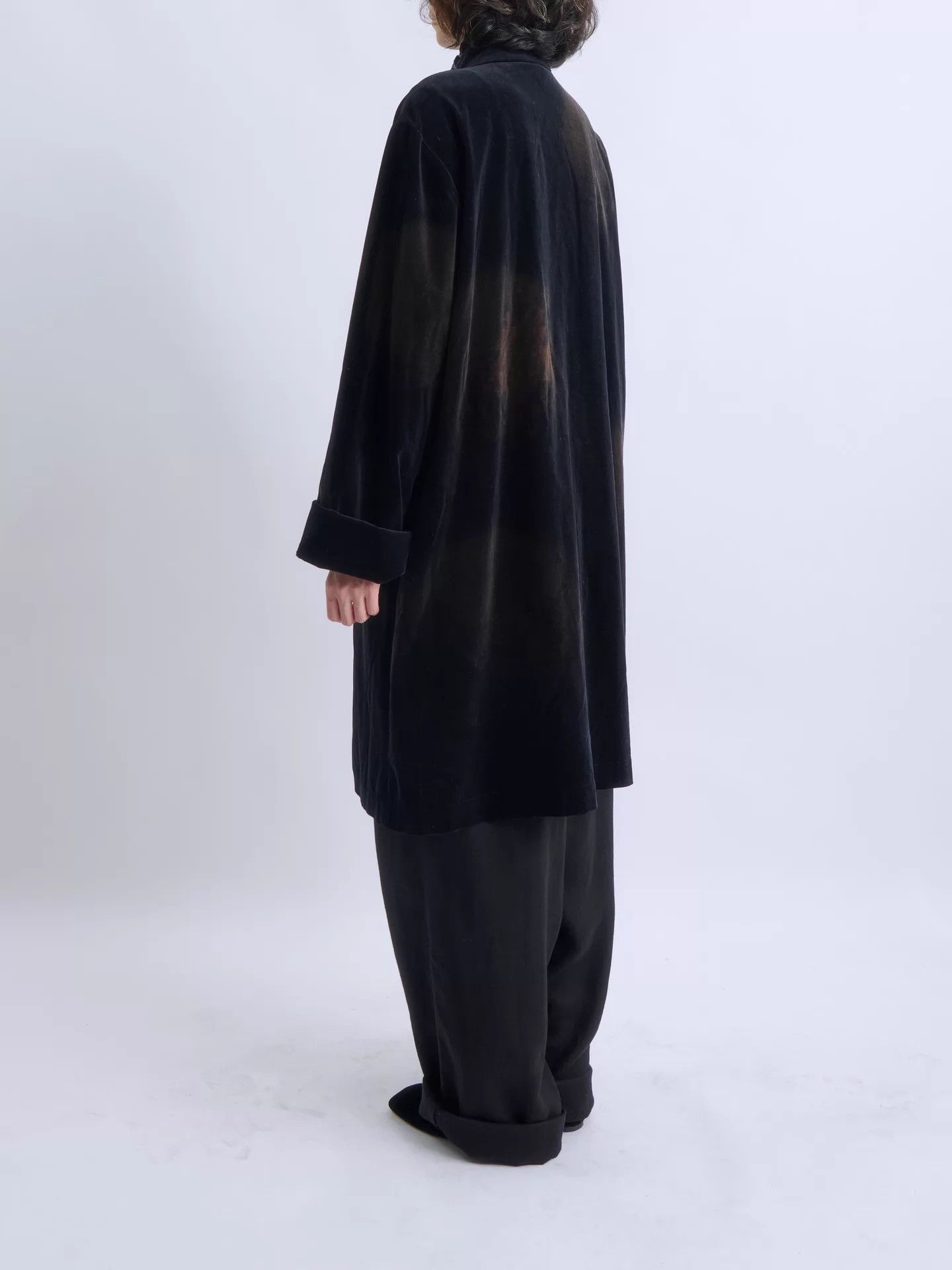 Comme des Garcons CDG Chinese Frog Button Long Jacket Black Velvet Size L / US 10 / IT 46 - 3 Thumbnail