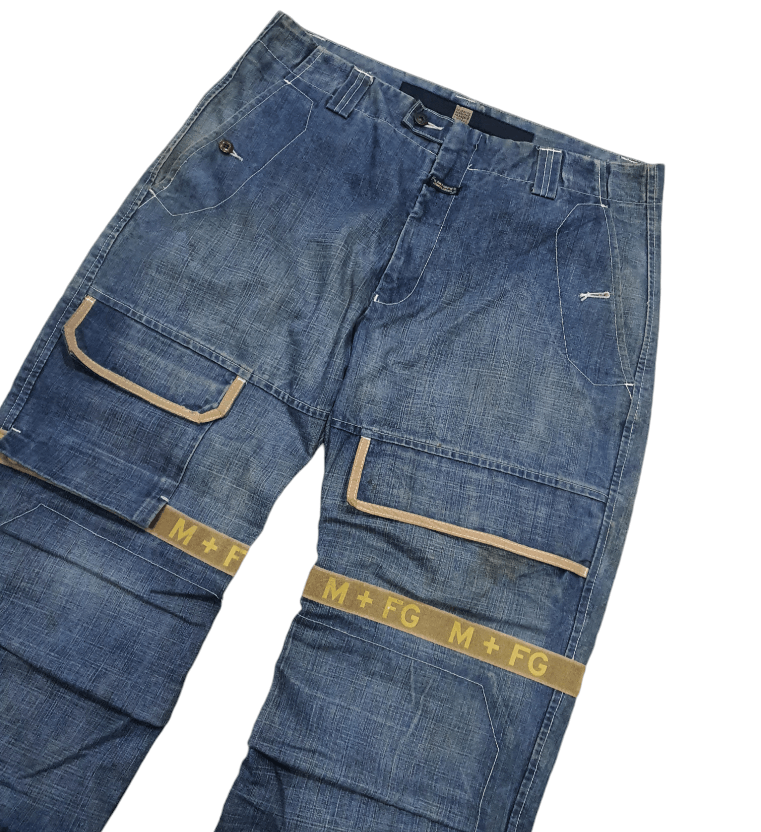 Marithe + Francois Girbaud × Vintage 90s MARITHE FRANCOIS GIRBAUD Wide Leg Baggy Blue Denim Jeans Size US 36 / EU 52 - 8 Thumbnail