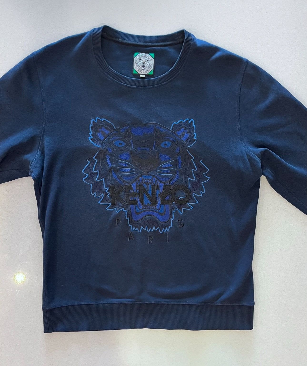 image of Navy Blue Kenzo Tiger Sweater, Men's (Size XL)