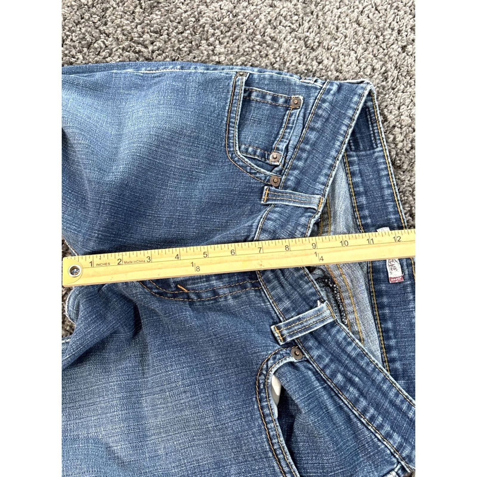 Levi's Vtg Levi's 542 Jeans Womens 32x28 Denim Flared Low Rise Blue Stretch 5-Pocket Cowboy Preppy Pants Size 24" / US 00 / IT 34 - 5 Thumbnail