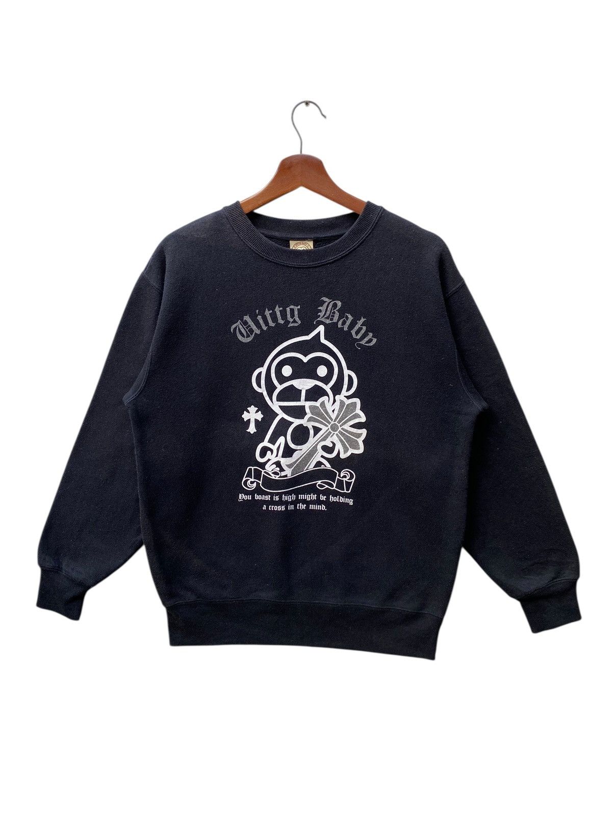 Japanese Brand Japanese Brand Uittg Baby Sweatshirt Cross Pullover Jumper Size US L / EU 52-54 / 3 - 1 Thumbnail