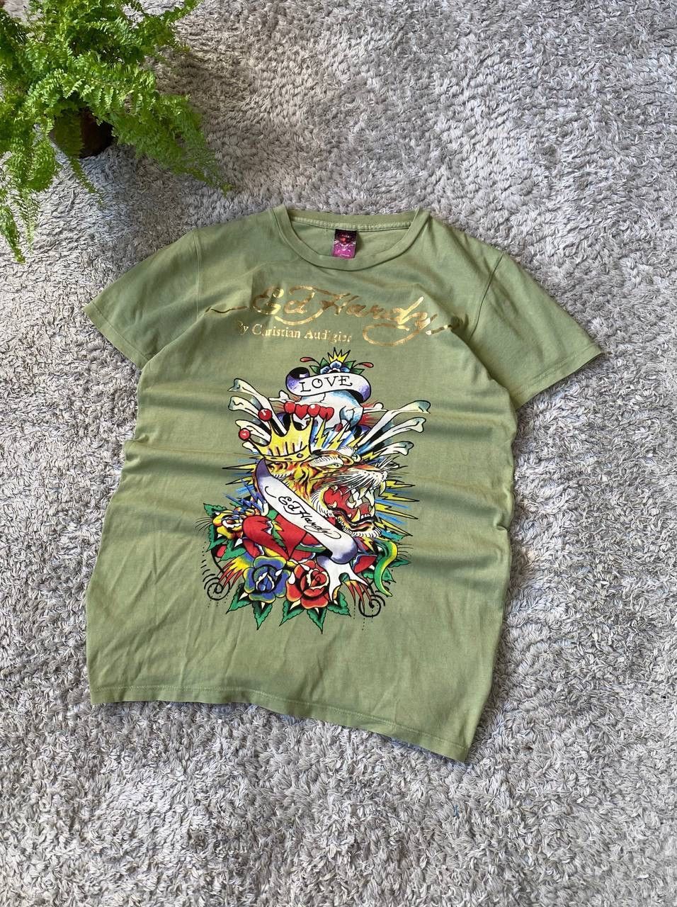 Christian Audigier × Ed Hardy Ed Hardy T-Shirt Christian Audigier Streetwear Y2k Big Logo Size US M / EU 48-50 / 2 - 2 Thumbnail