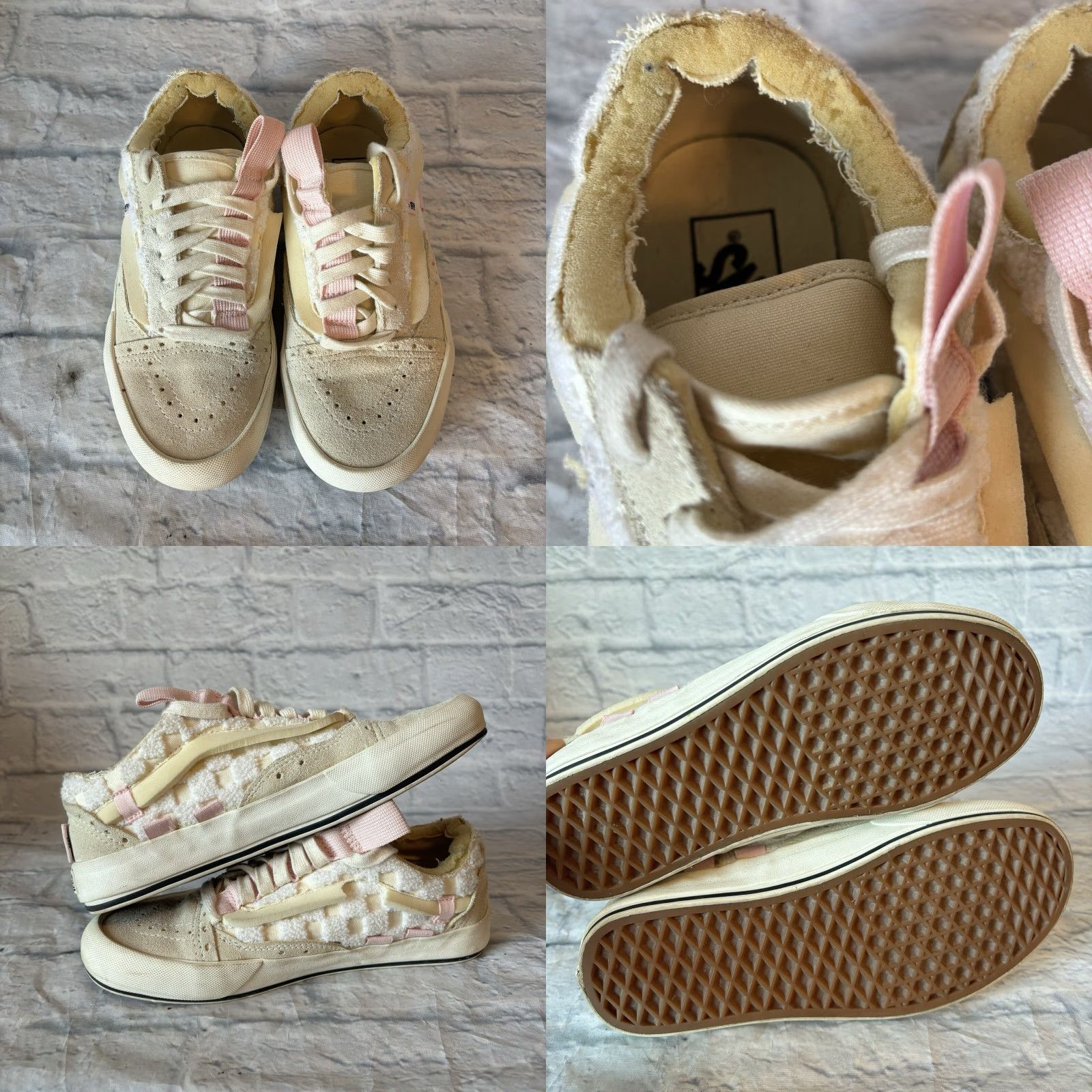 Vans VANS Old Skool Cap LX Deconstructed Cream Pink Regrind Shoes Women’s Size 7 Size ONE SIZE - 8 Thumbnail