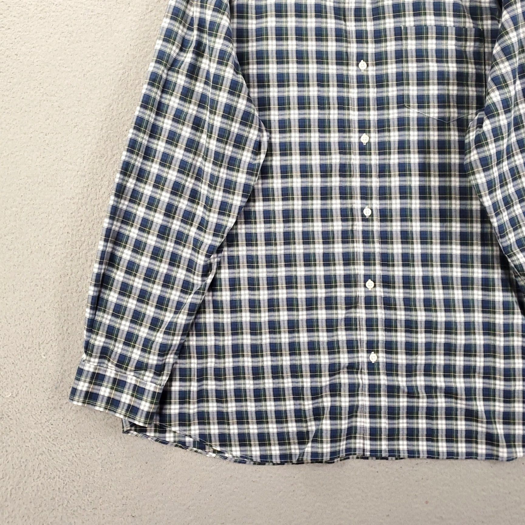 Vintage L.L. Bean Button-Up Mens Shirt XXL 2XL Blue White Green Plaid Traditional Fit Up Button Closure Collar Collar-Down Size US XXL / EU 58 / 5 - 3 Thumbnail