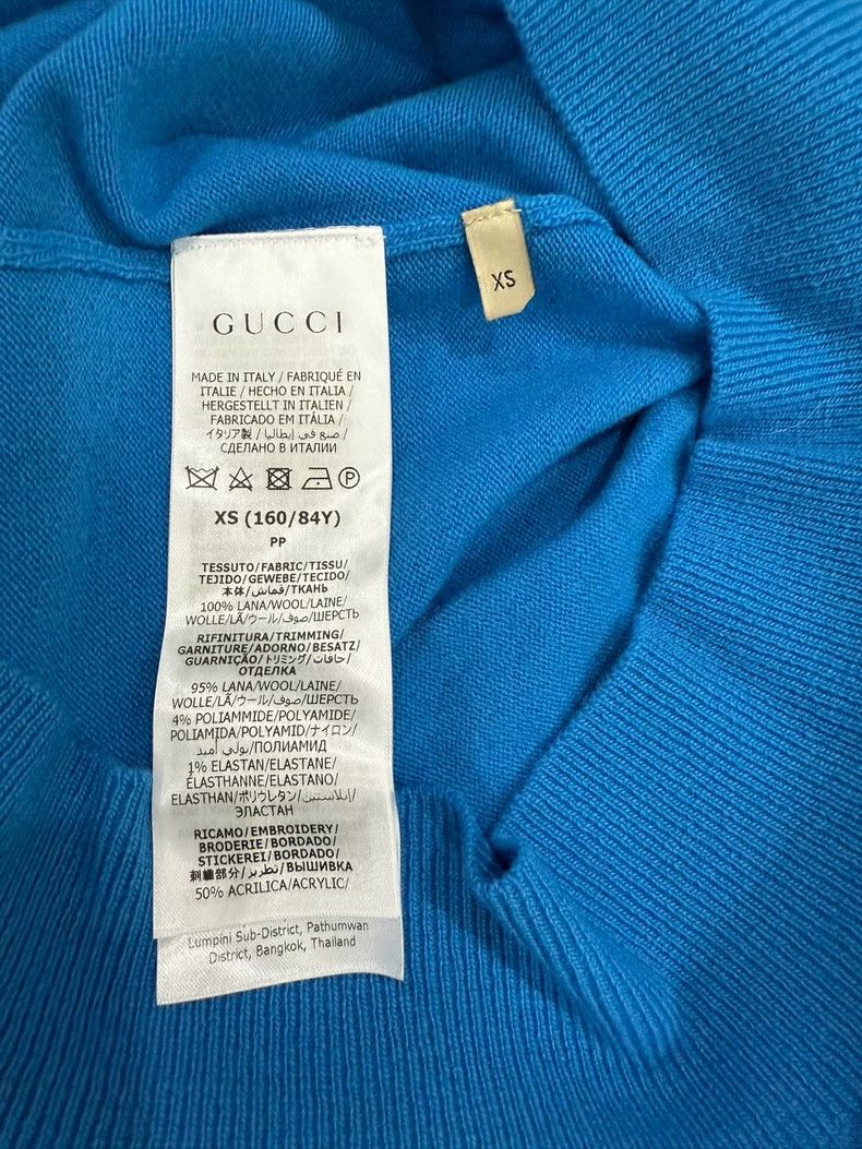 Gucci GucciAdidas co-branded blue V-neck short sleeves 2503-Nexta Size US XS / EU 42 / 0 - 6 Thumbnail