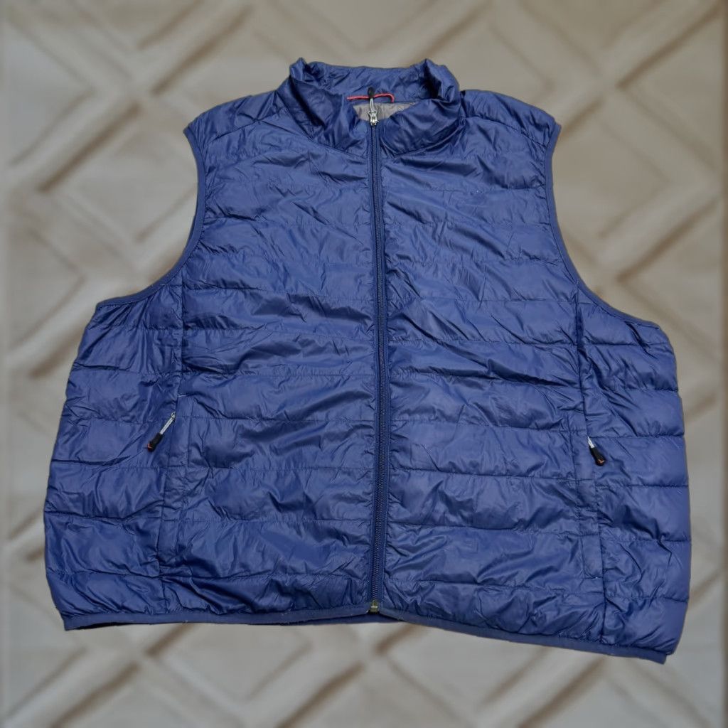 Vintage Hawke & Co Vest Puffer Jacket Mens 2XL Navy Blue Full Zip Outdoor Quilted Bodywarmer Down Insulation Regular fits Winter Fall Spring 54 in Chest Size US XXL / EU 58 / 5 - 1 Thumbnail