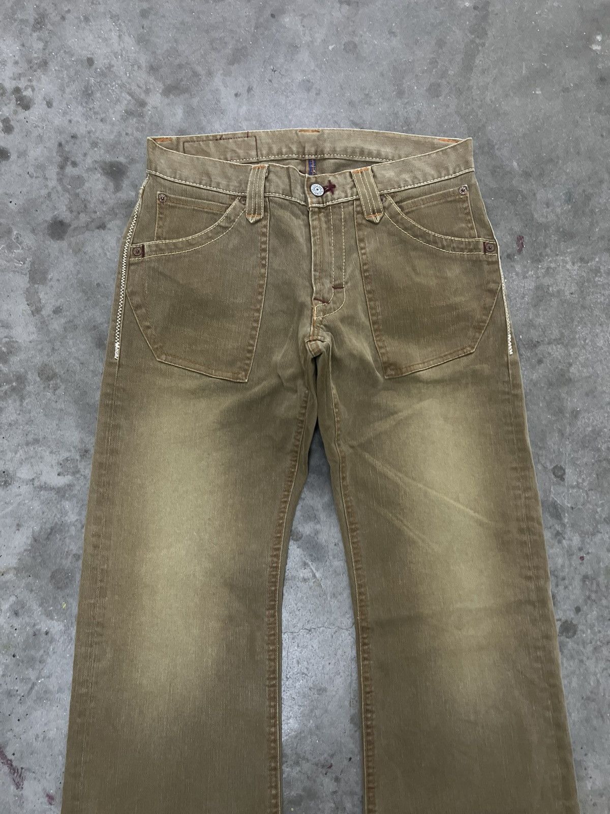 If Six Was Nine × Japanese Brand FLARED🔥BLUE WAY FADED DENIM JEAN MADE IN JAPAN Size US 29 - 2 Thumbnail