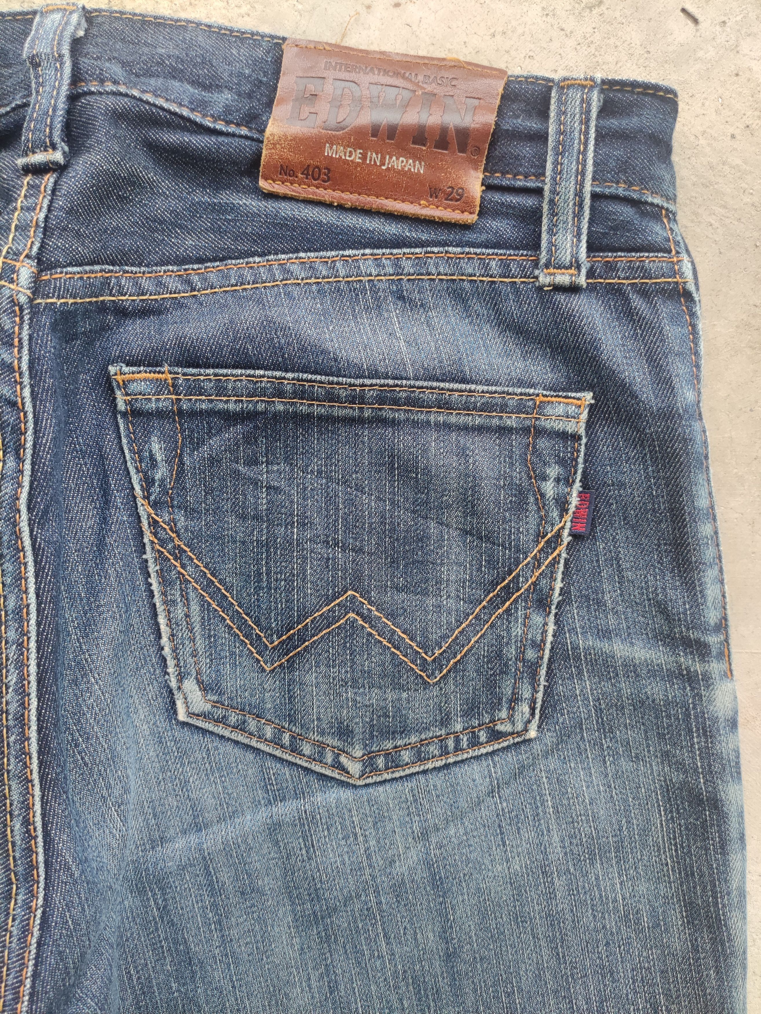 Edwin Vintage Edwin 403 Japan Jean Distressed Faded Denim Size US 32 / EU 48 - 12 Thumbnail