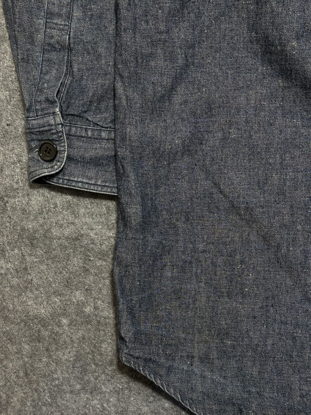 Y's for Men vintage YS Japanese denim work shirt in black. Size US XL / EU 56 / 4 - 5 Thumbnail