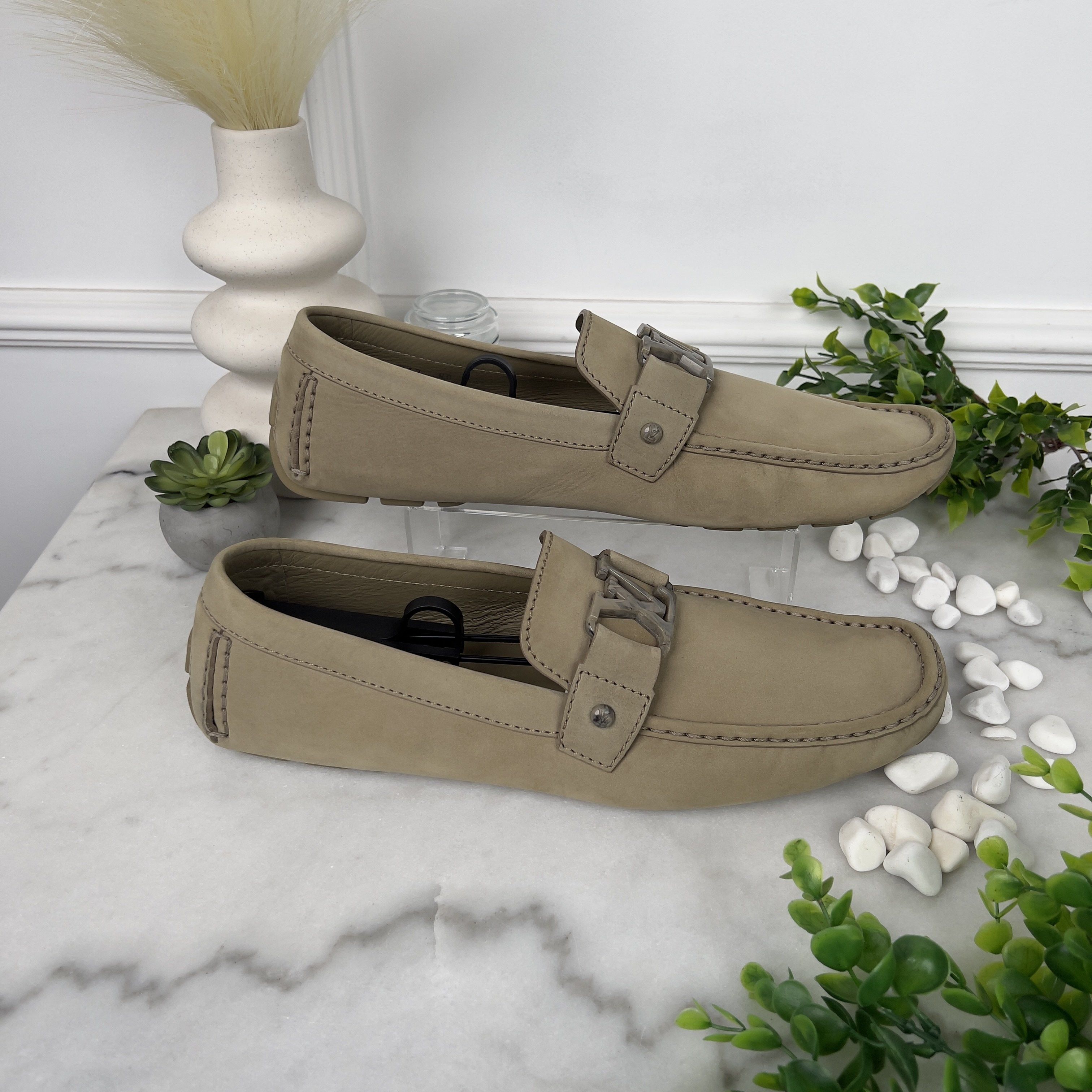 Louis Vuitton Monte Carlo Driving Moccasin Beige Nubuck Size US 13 / EU 46 - 5 Thumbnail