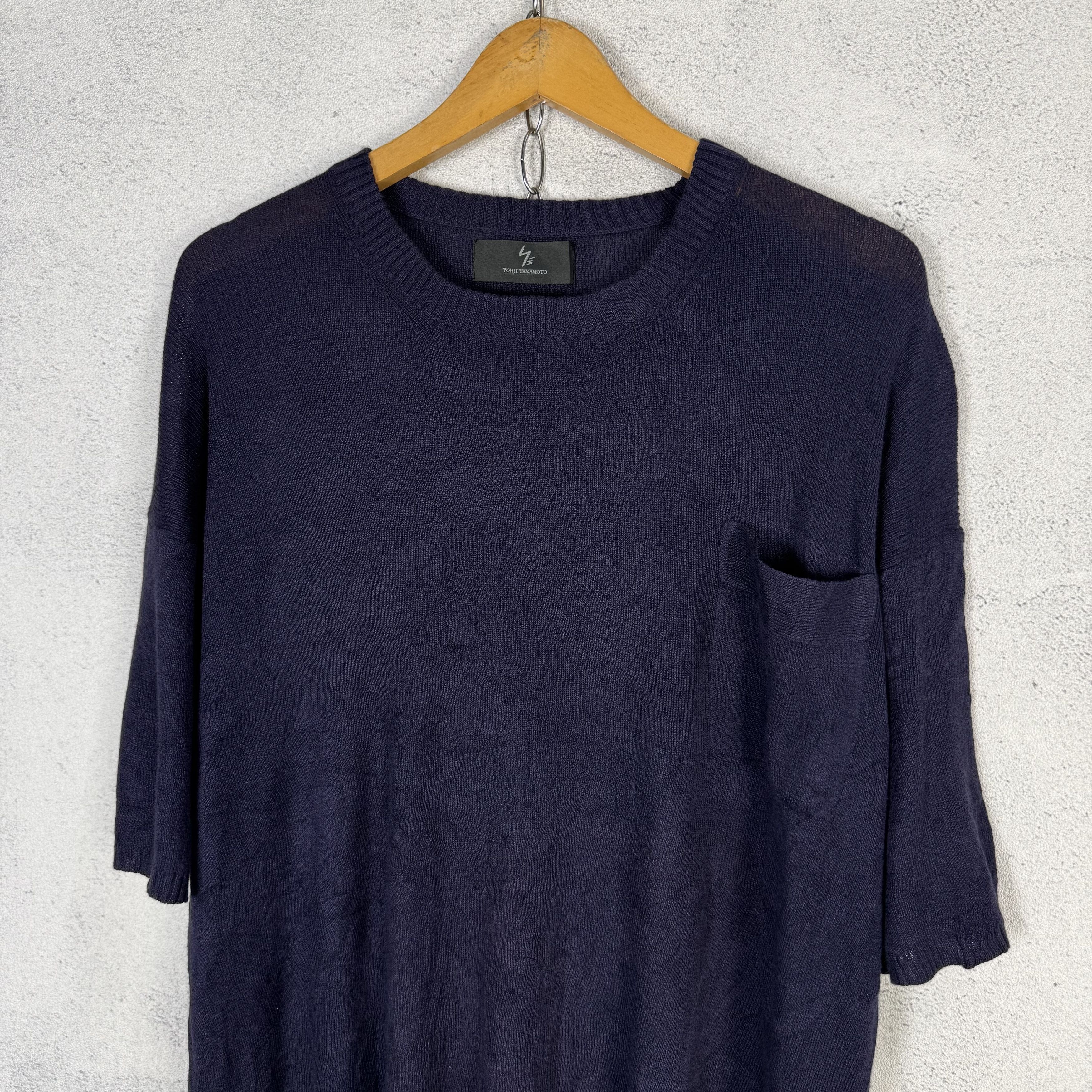 Yohji Yamamoto Y's Yohji Yamamoto Oversized Knitted Tshirt Size US L / EU 52-54 / 3 - 4 Thumbnail