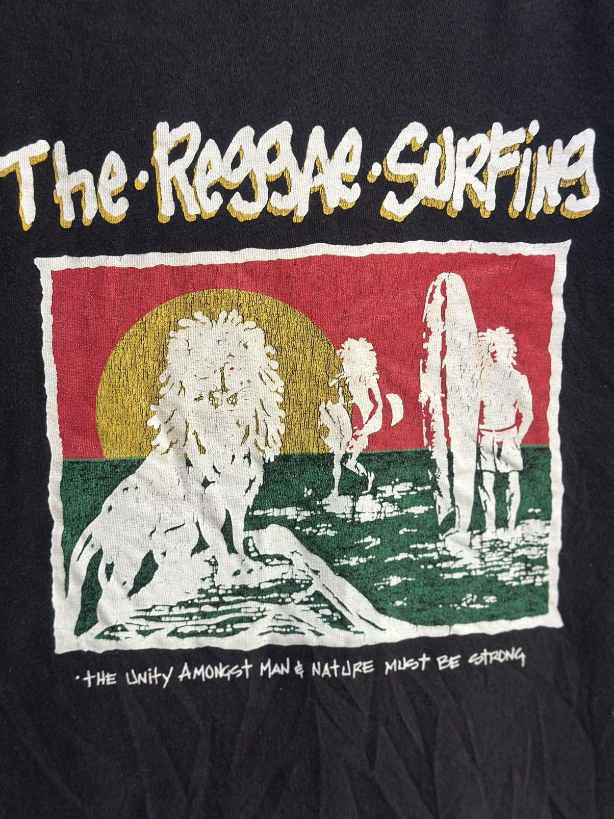 Bob Marley × Vintage Vintage The Reggae Surfing Sun Faded Tee Size US L / EU 52-54 / 3 - 2 Thumbnail