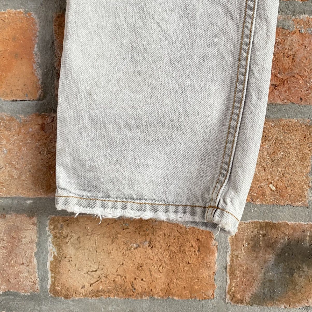 Dolce & Gabbana DOLCE & GABBANA® Light Grey Distressed Straight-Leg Jeans Size US 39 - 18 Thumbnail