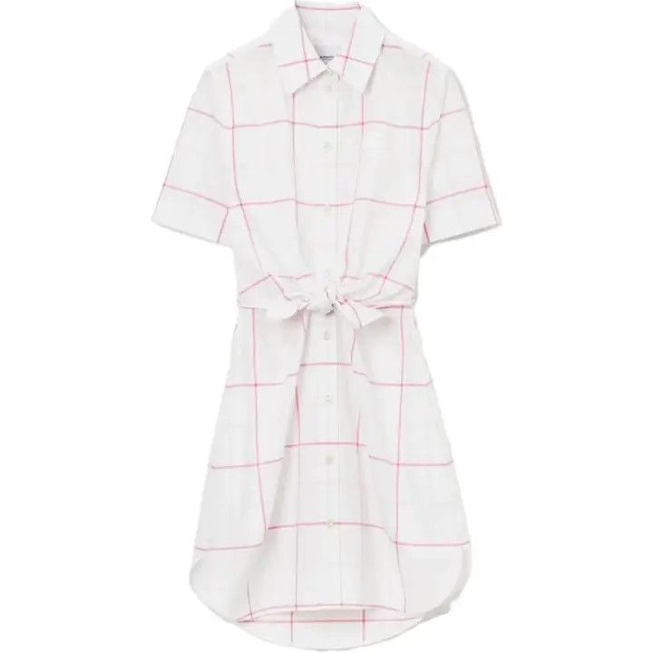 Burberry Burberry Color-Block Plaid Shirt Dress for Women 0079 Size S / US 4 / IT 40 - 1 Thumbnail