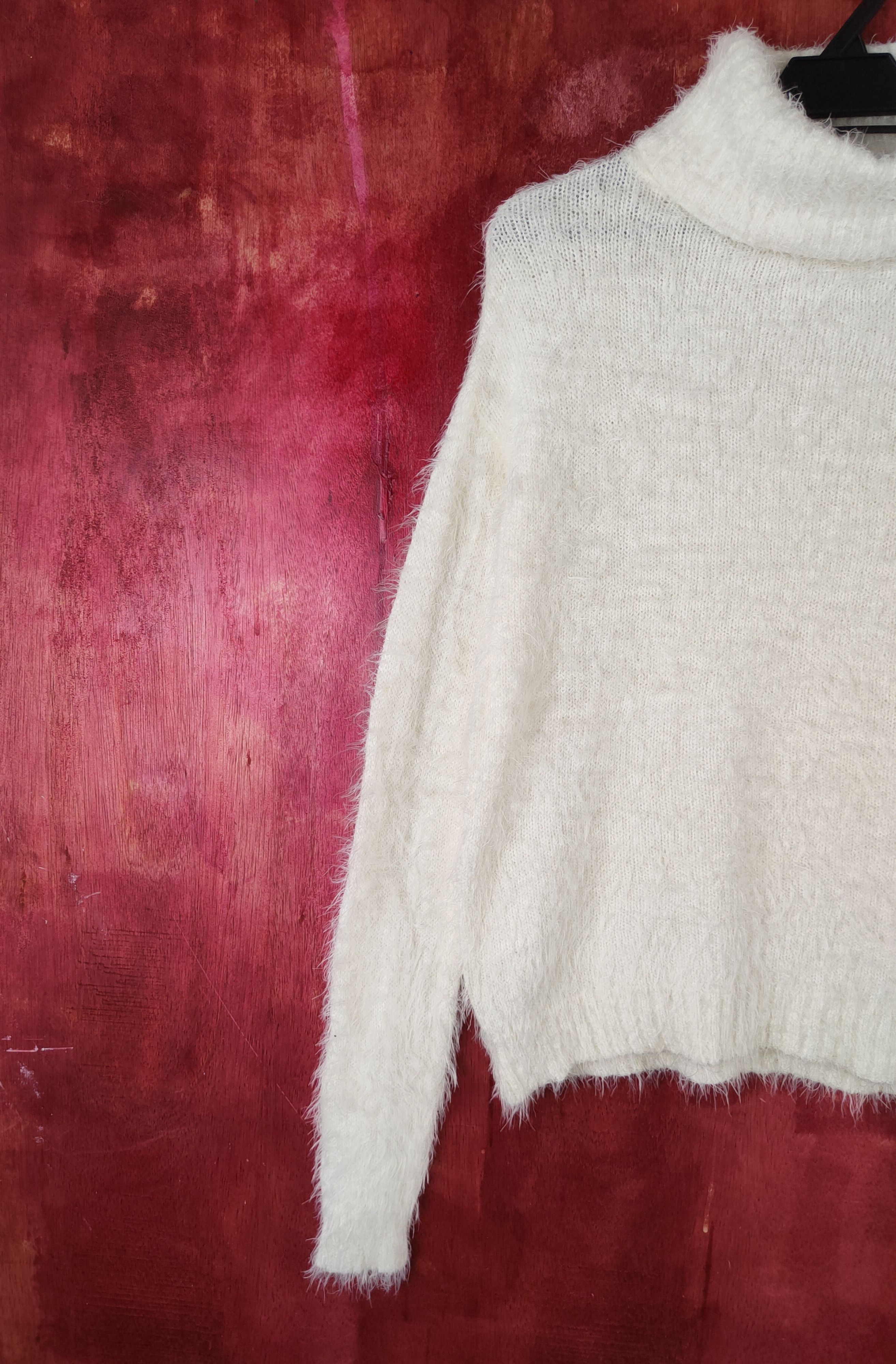 Japanese Brand × Vintage Vintage 💥 Sorridere Ivory Fur Mohair Knitwear Size M / US 6-8 / IT 42-44 - 3 Thumbnail
